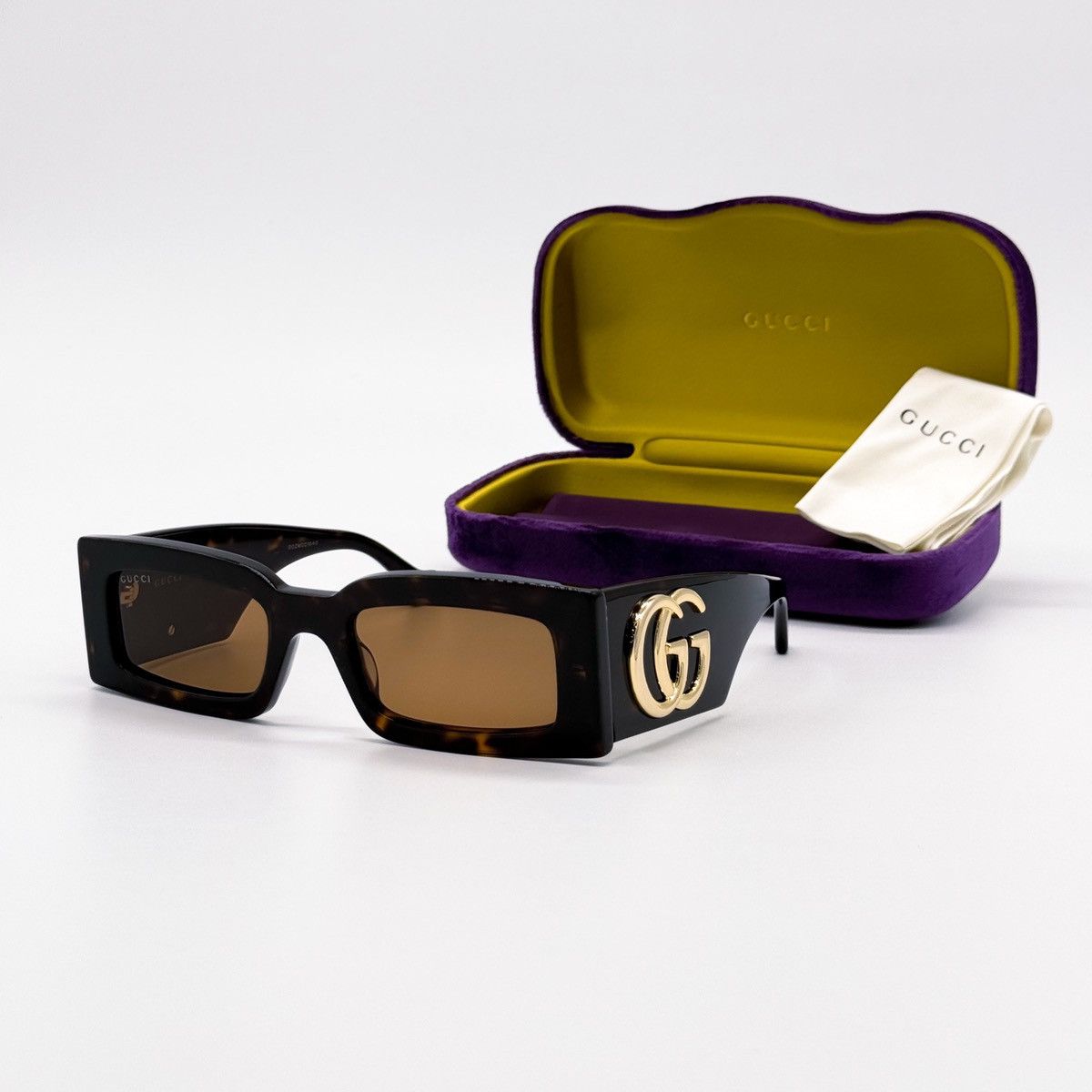 NEW GUCCI GG1425S 002 RECTANGLE WOMEN SUNGLASSES - 3