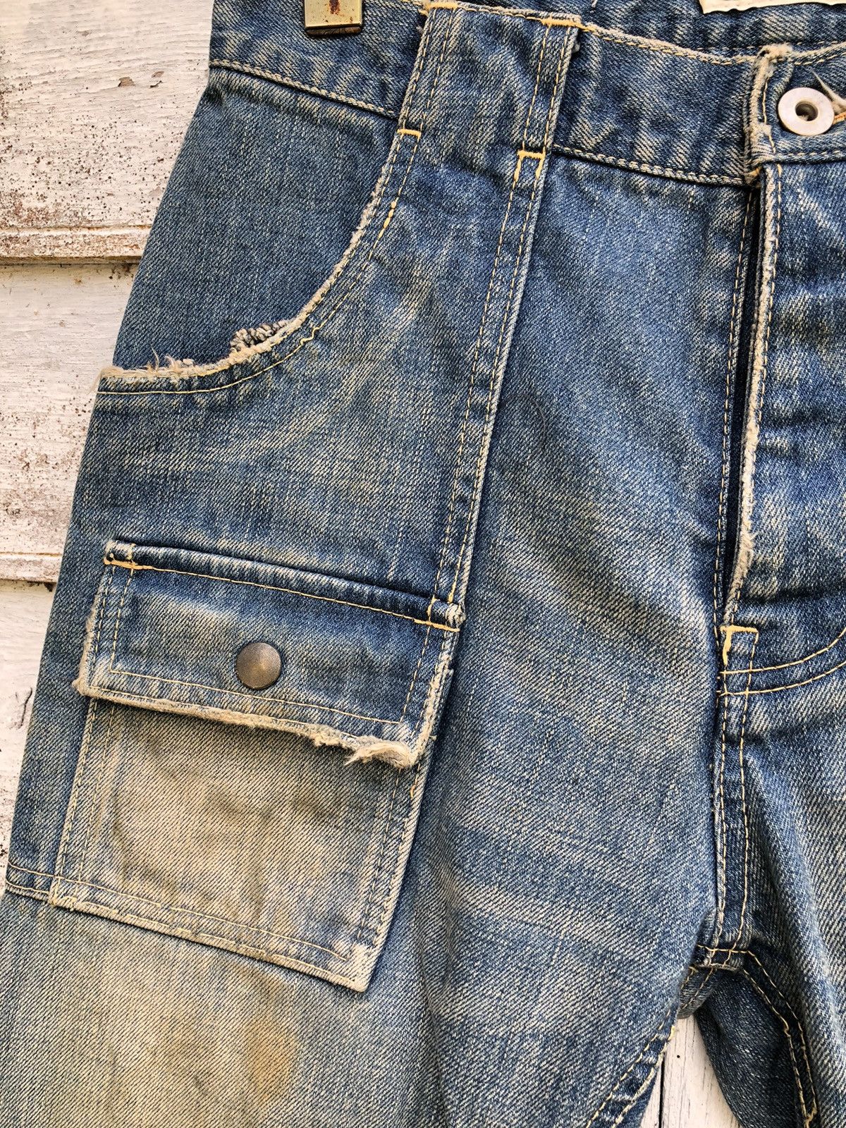 💯Felir💯Discovered Distressed Bush Pocket Pant Jean - 4