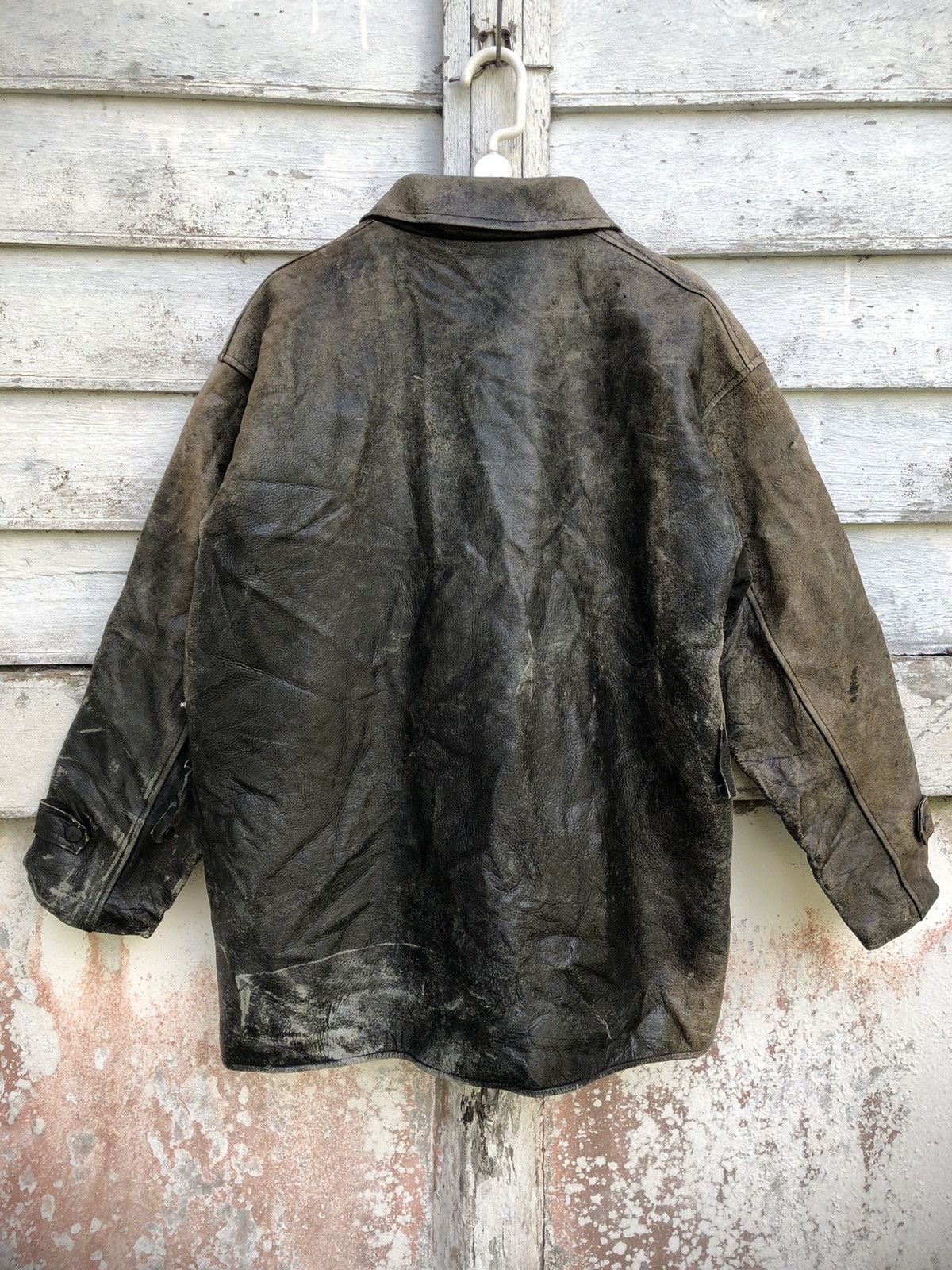 Vintage - 80s Superior Smart Horse Hide Nice Aging Leather Jacket - 4