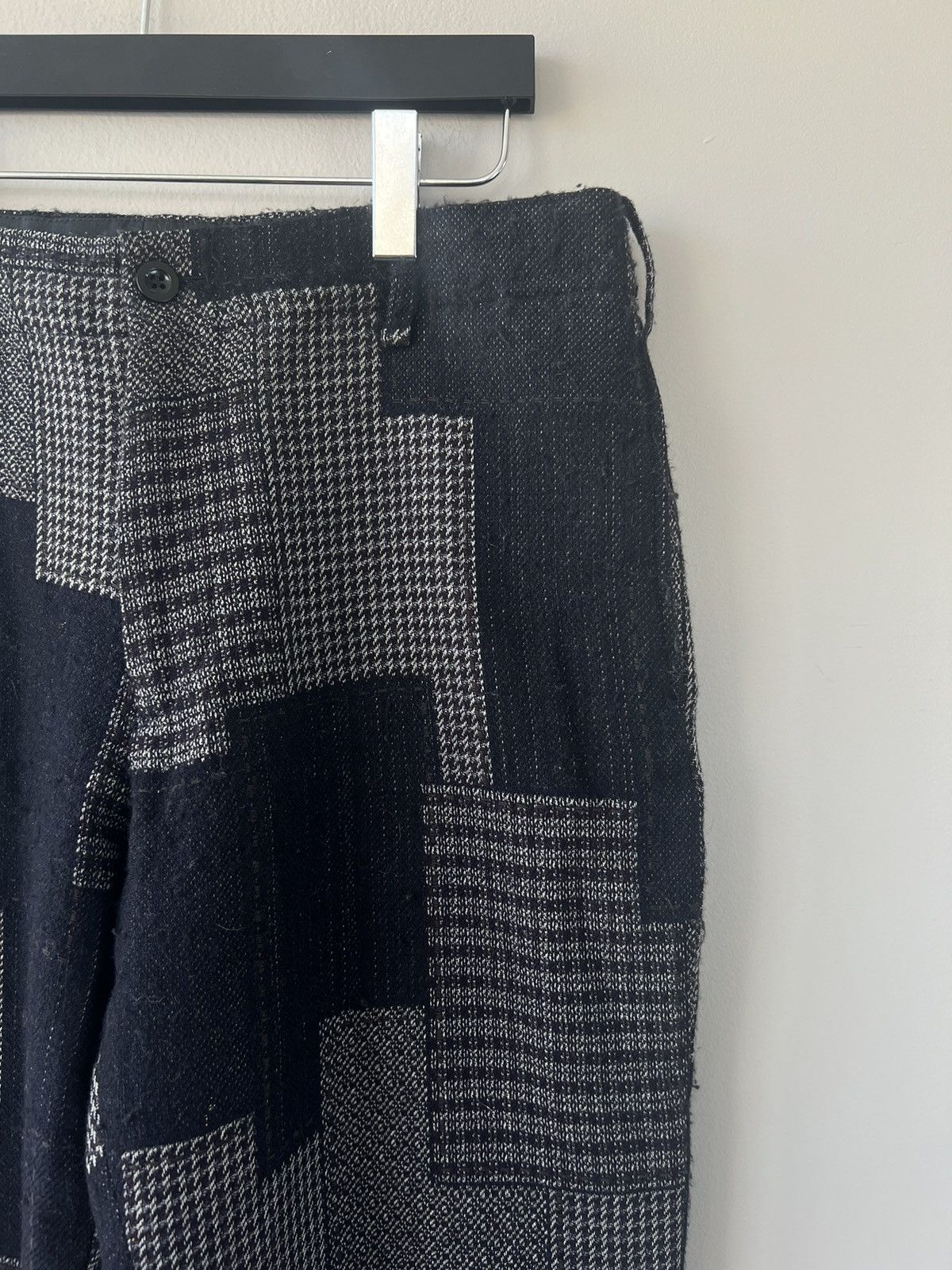 Patchwork Wool Trousers - 3