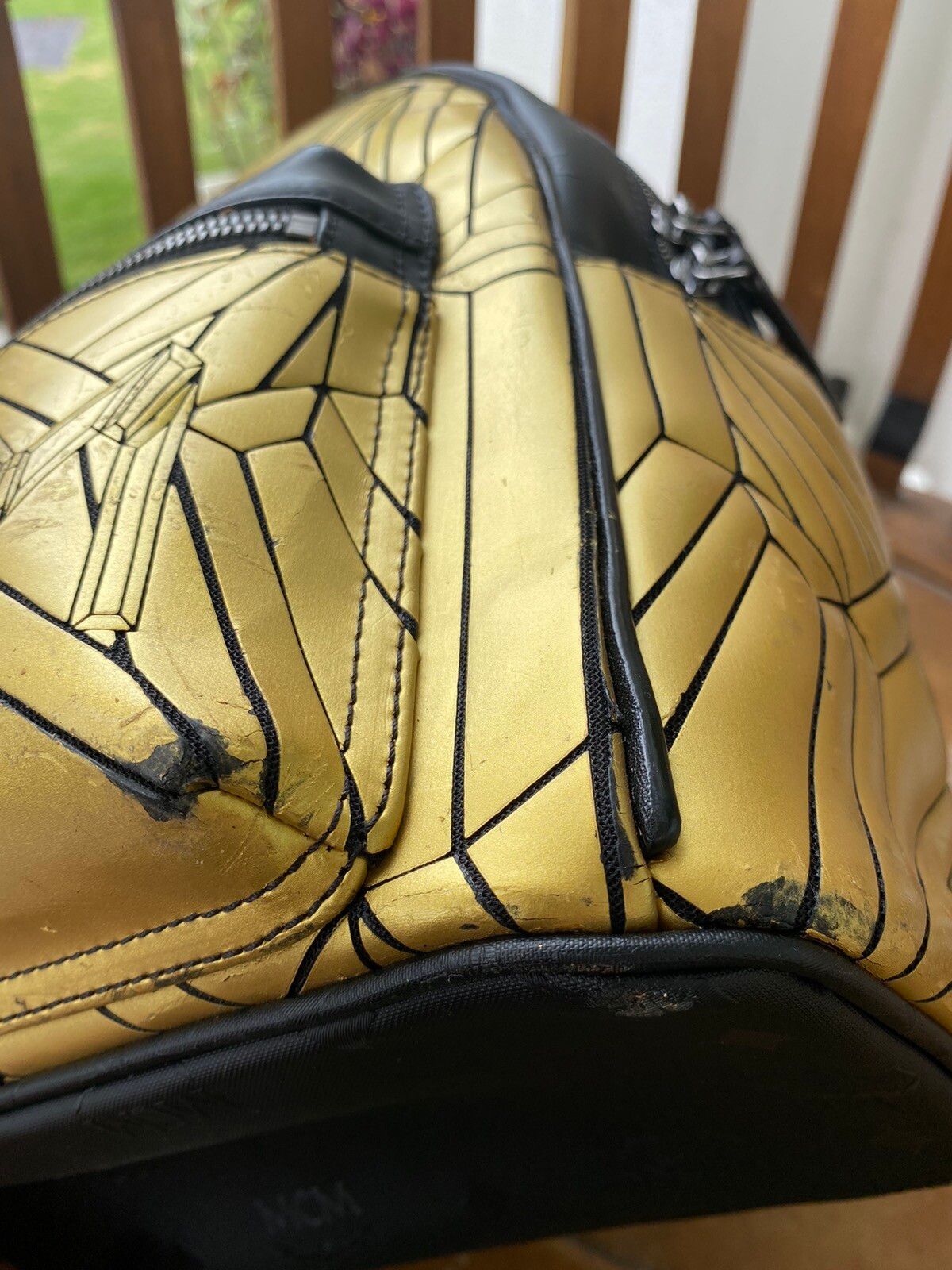 MCM Small Gold Backpack SCRATCHES - 14