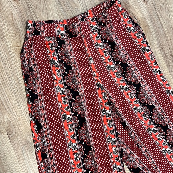 H&M Divided Wide Leg Pull on Boho Printed Pants - 4