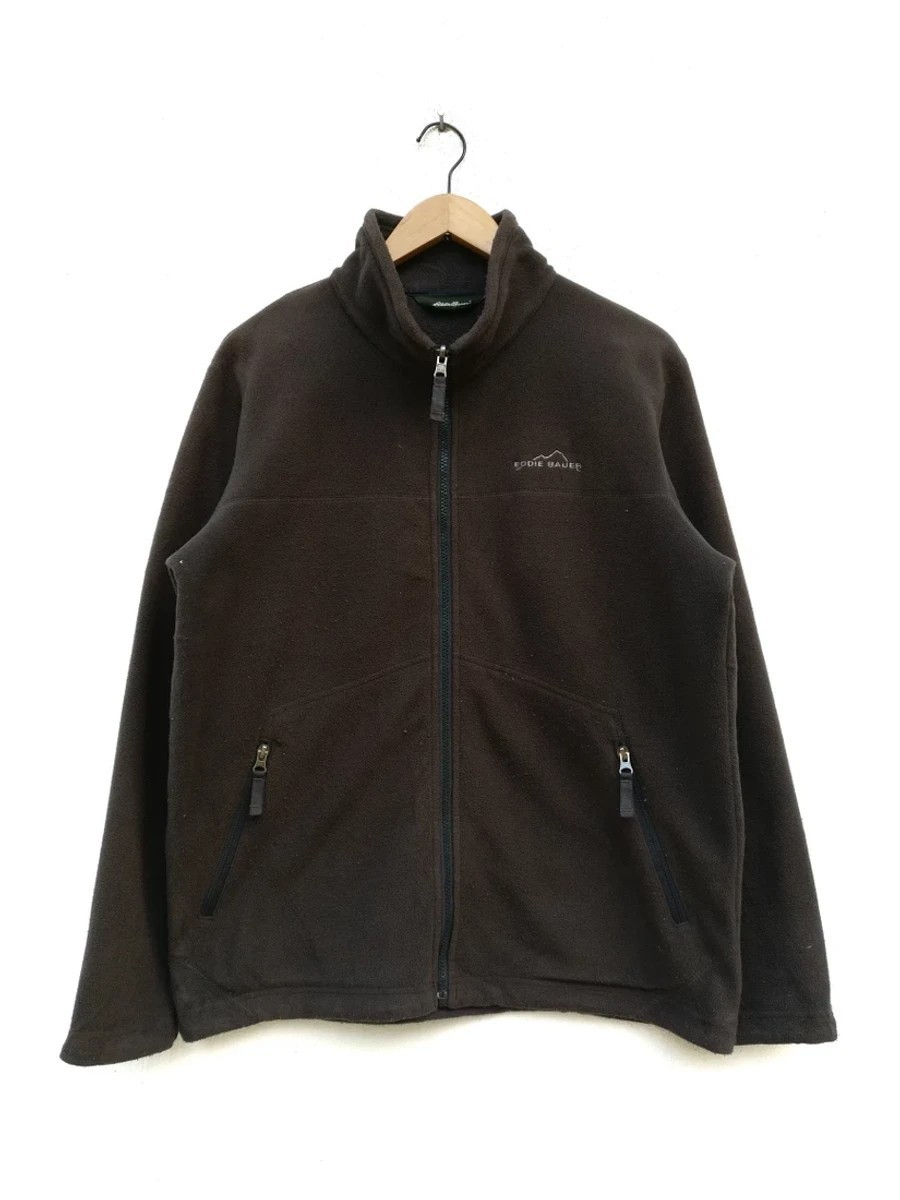 Eddie Bauer - EB Plain Fleece Zipper Jackets Outerwear Outdoor Sweater - 1
