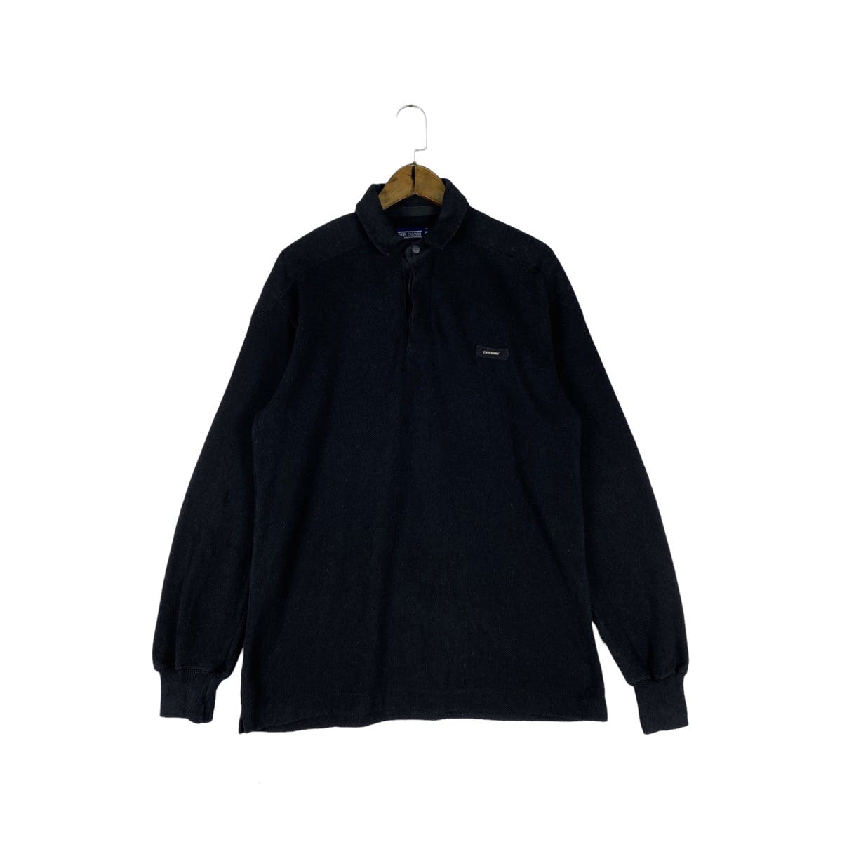 Nigel Cabourn Snap Button Long Sleeve Polo Shirt - 1