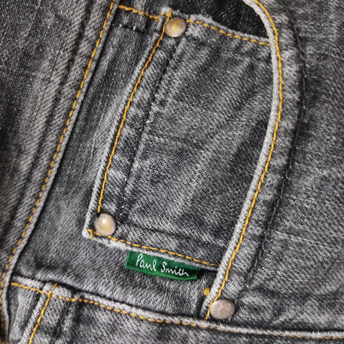 Distressed Denim - Designer Straight Cut Black Patch Denim Jeans - 8