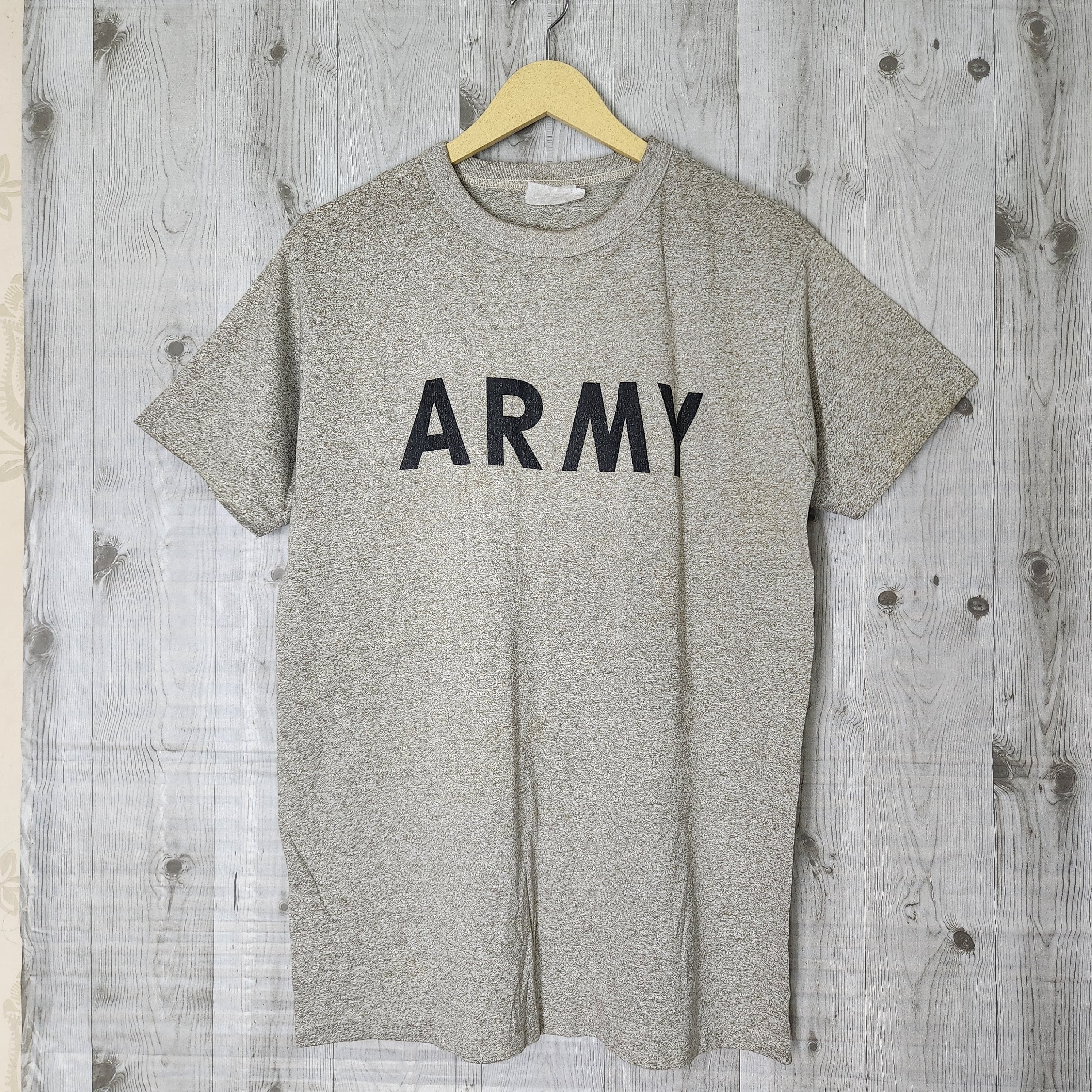 Vintage ARMY Rayon Cotton TShirt Single Stitches 1990s - 1