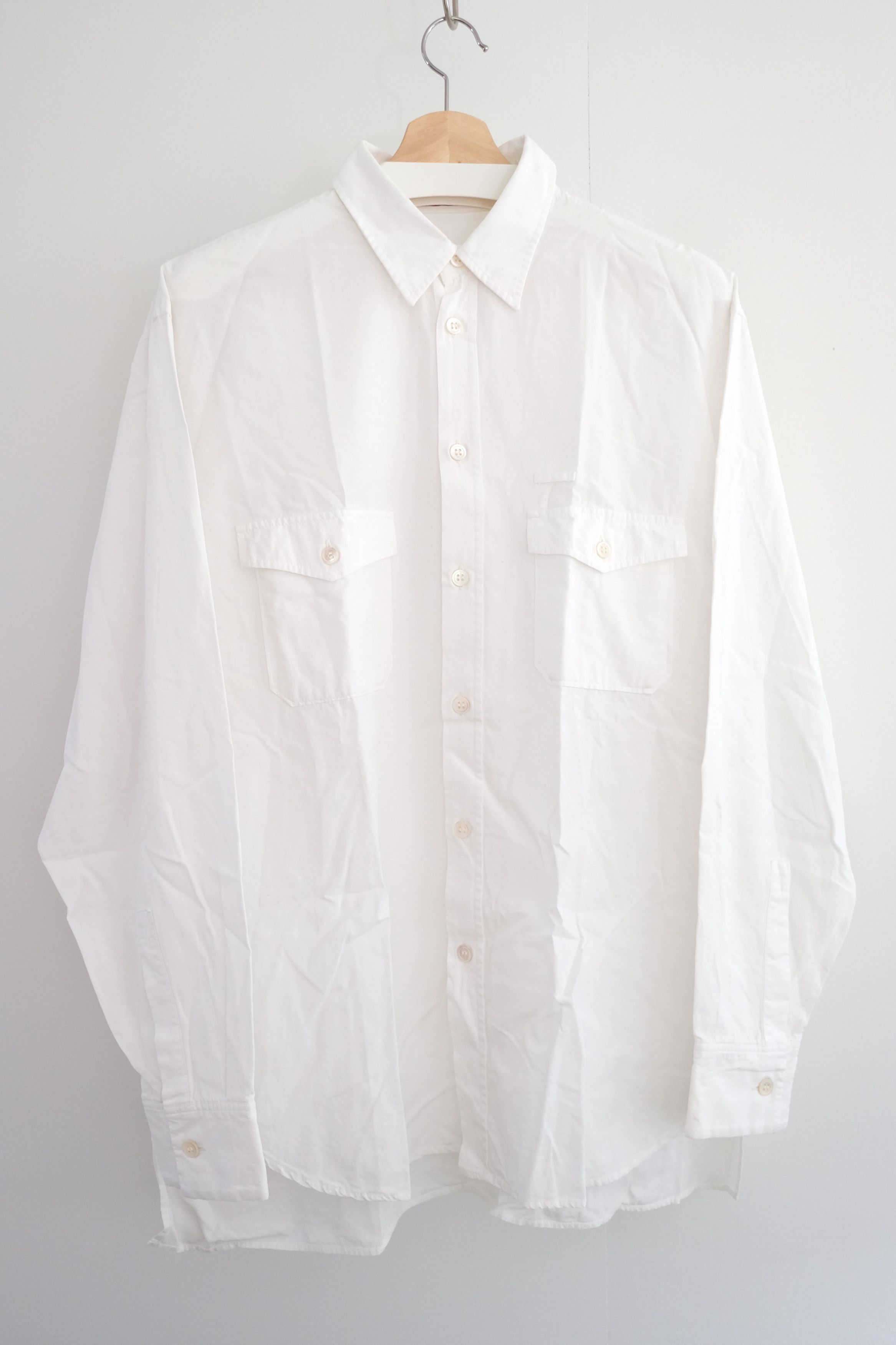 🎐 YFM [2000s] Utility Shirt with Drop Hem, White - 1