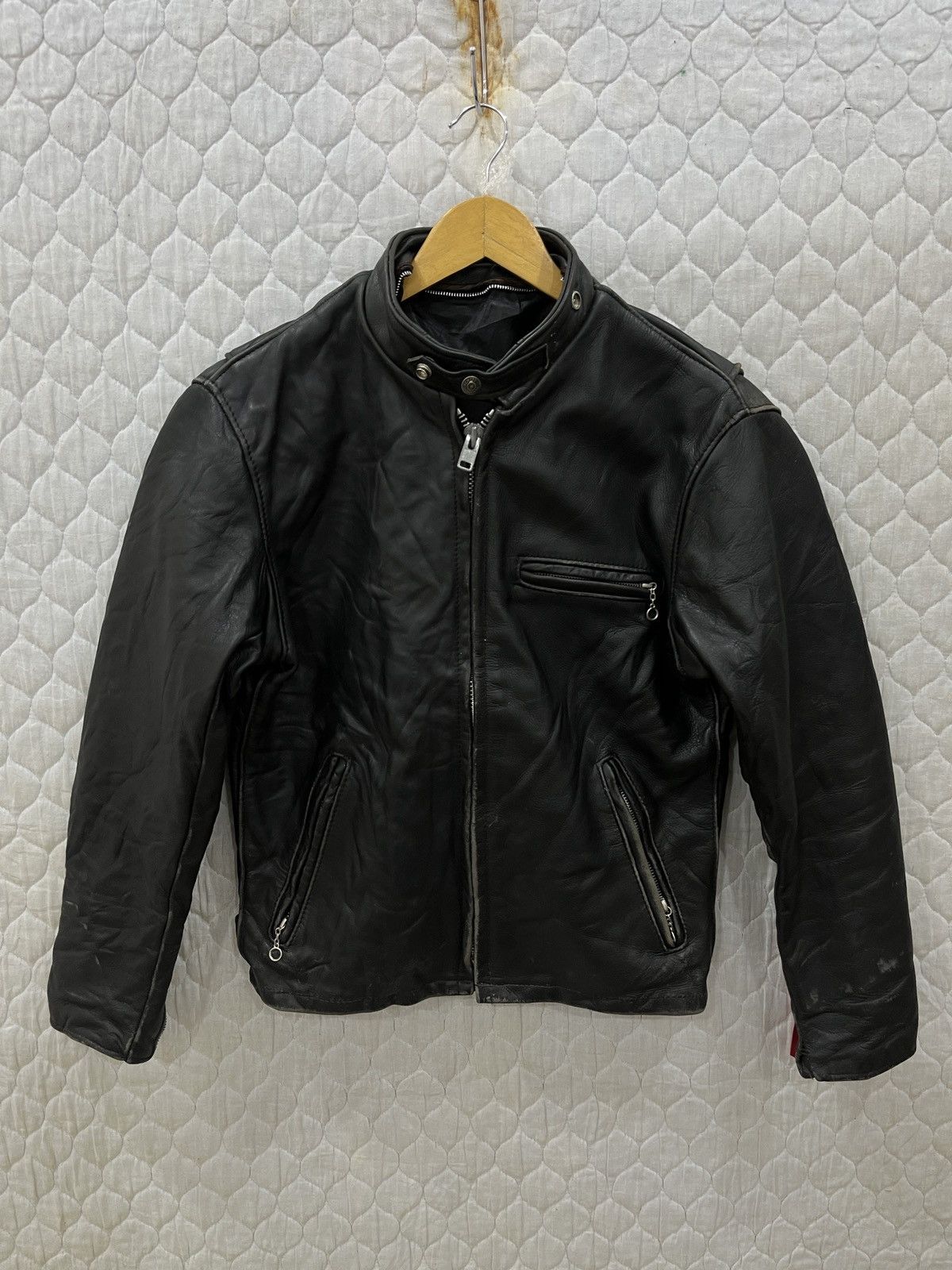 (Ttt). SCHOTT LEATHER RIDER JACKET - 1