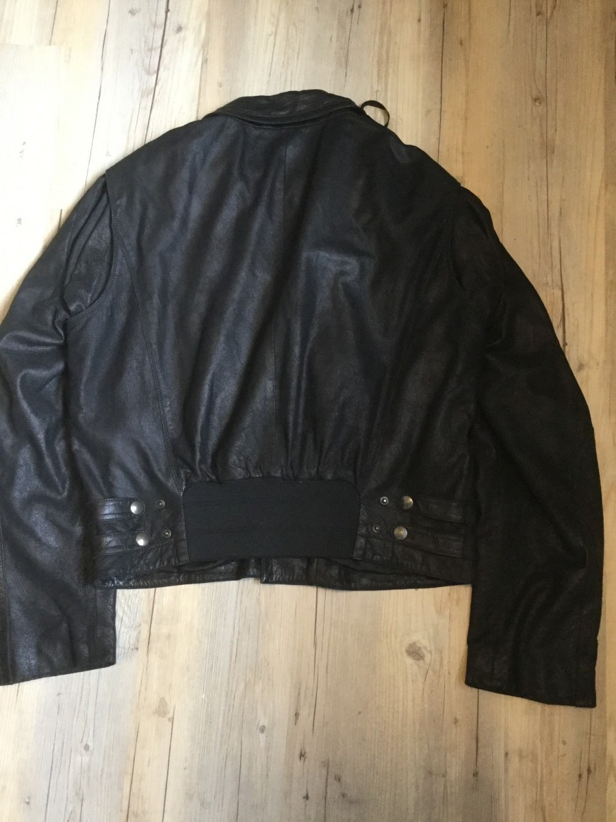 Angelos Frentzos - Black leather jacket. Like Vetements or Damir Doma jackets - 9