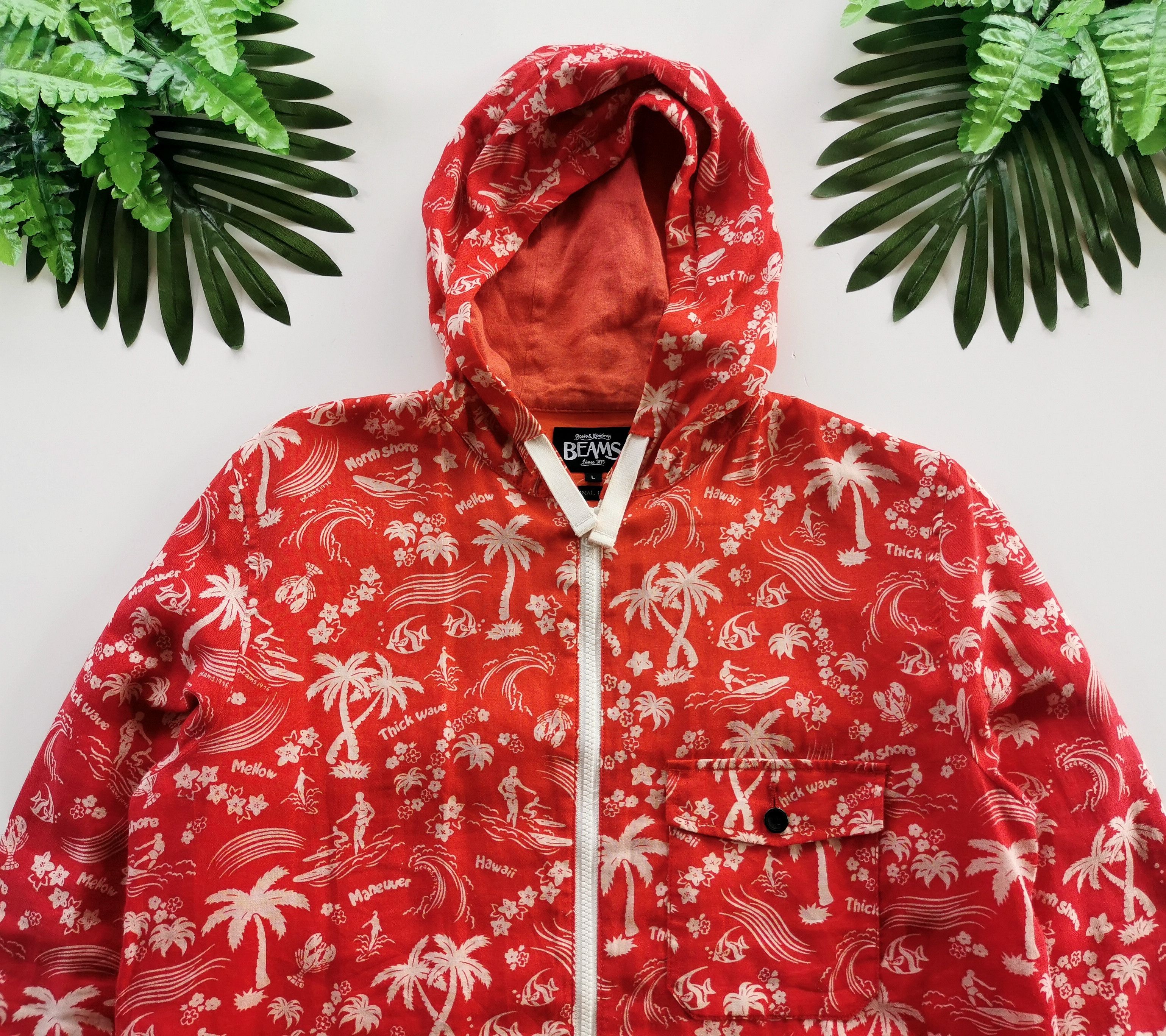 Beams Japan Hawaiian Linen Hoodies - 6