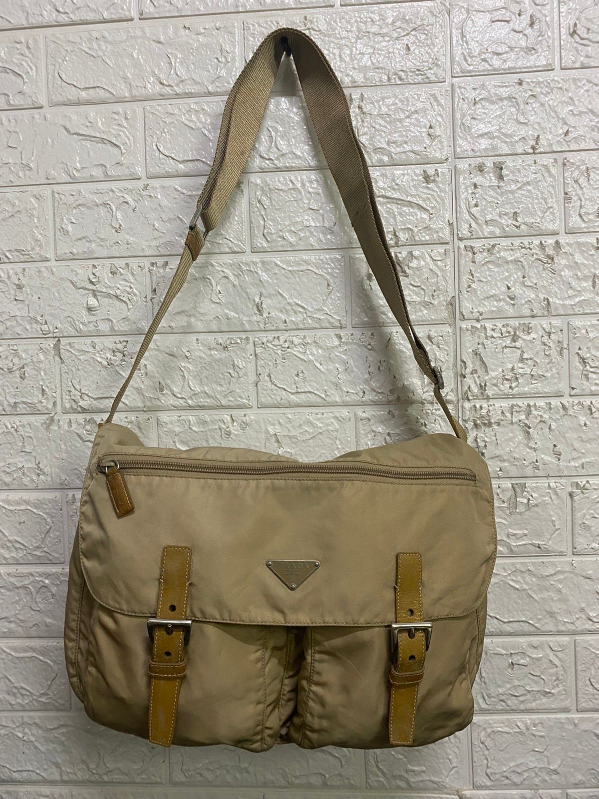 Authentic Prada Tessuto Nyalon Messenger Shoulder Bag - 24