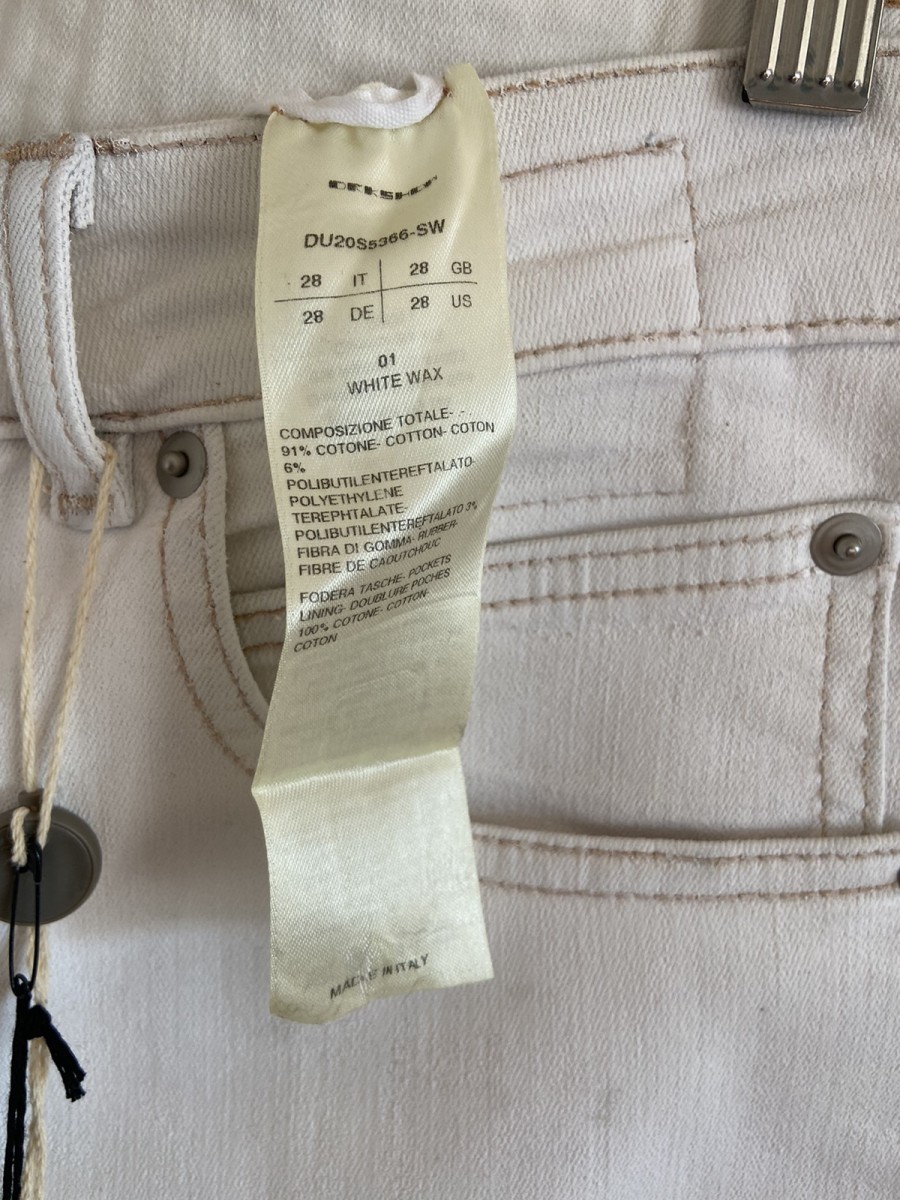 NWT S/S20 White Wax Detroit Jeans - 6