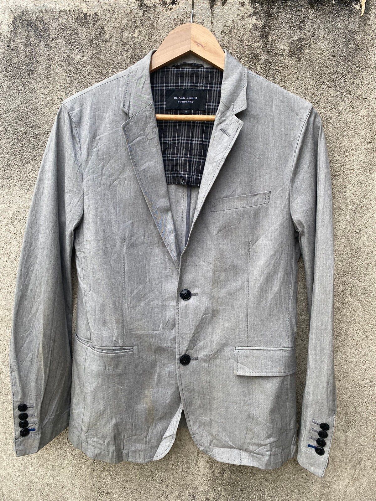 Burberry Black Label Grey Men Coat Made Japan - 1
