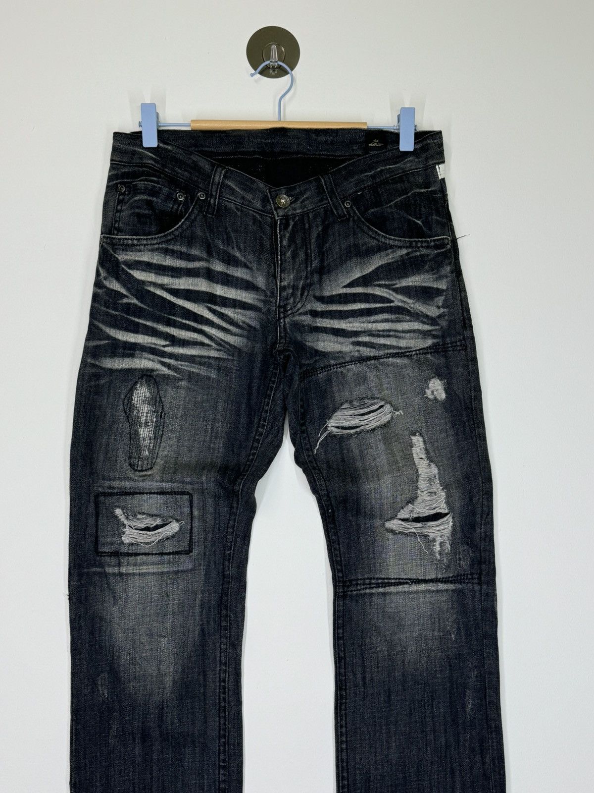 If Six Was Nine - SEMANTIC DESIGN DISTRESSED ACID WASH UNDERCOVER PUNK DENIM - 4