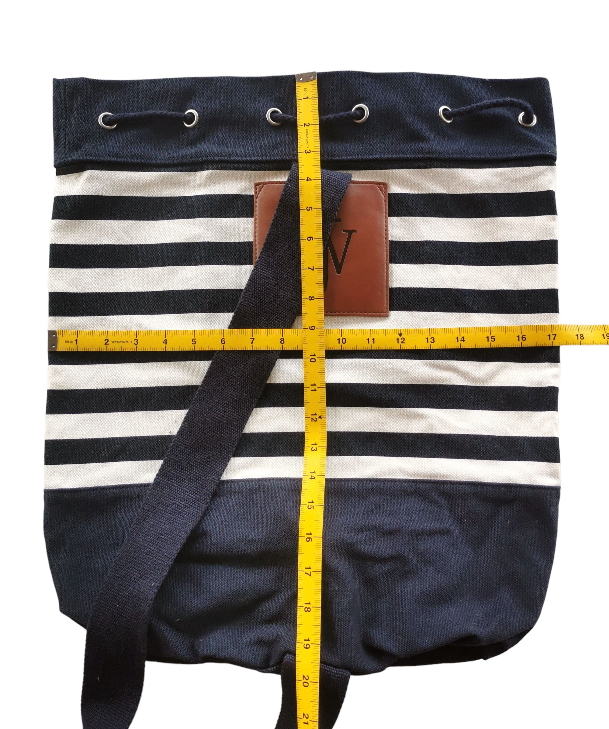 J.W.Anderson - JW Anderson Canvas Sailor Stripe Drawstring Bag - 7