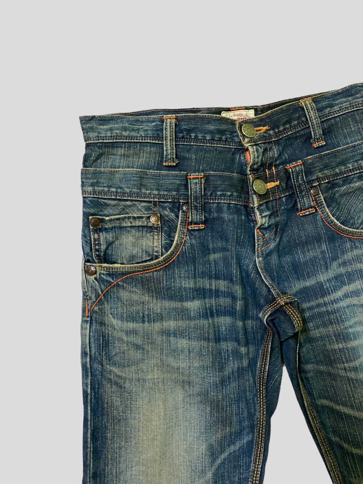 DOUBLE WAIST EDWIN CLAW MARKS MUDDY WASH DENIM - 4