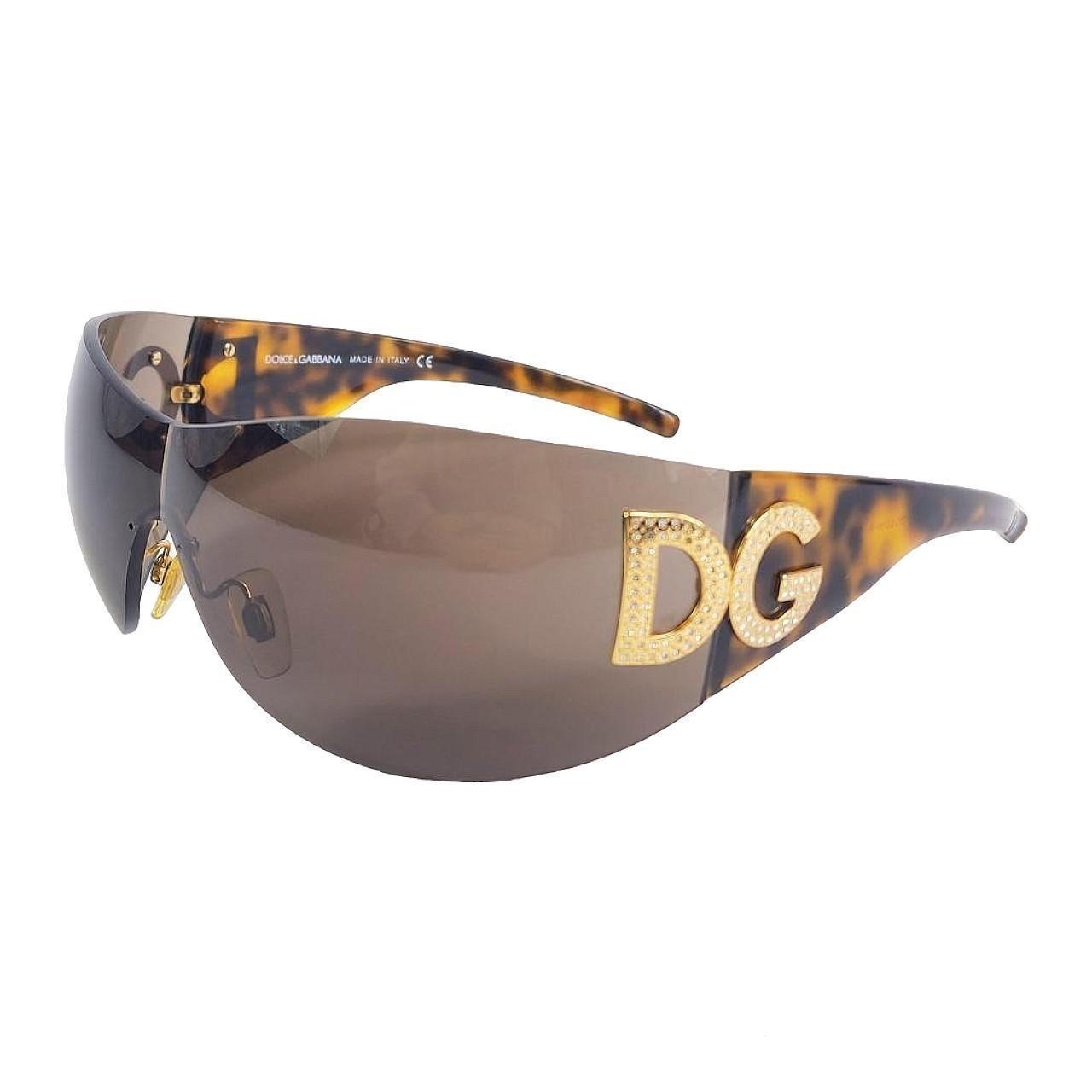 Dolce & Gabbana Men's Brown and Gold Sunglasses - 1