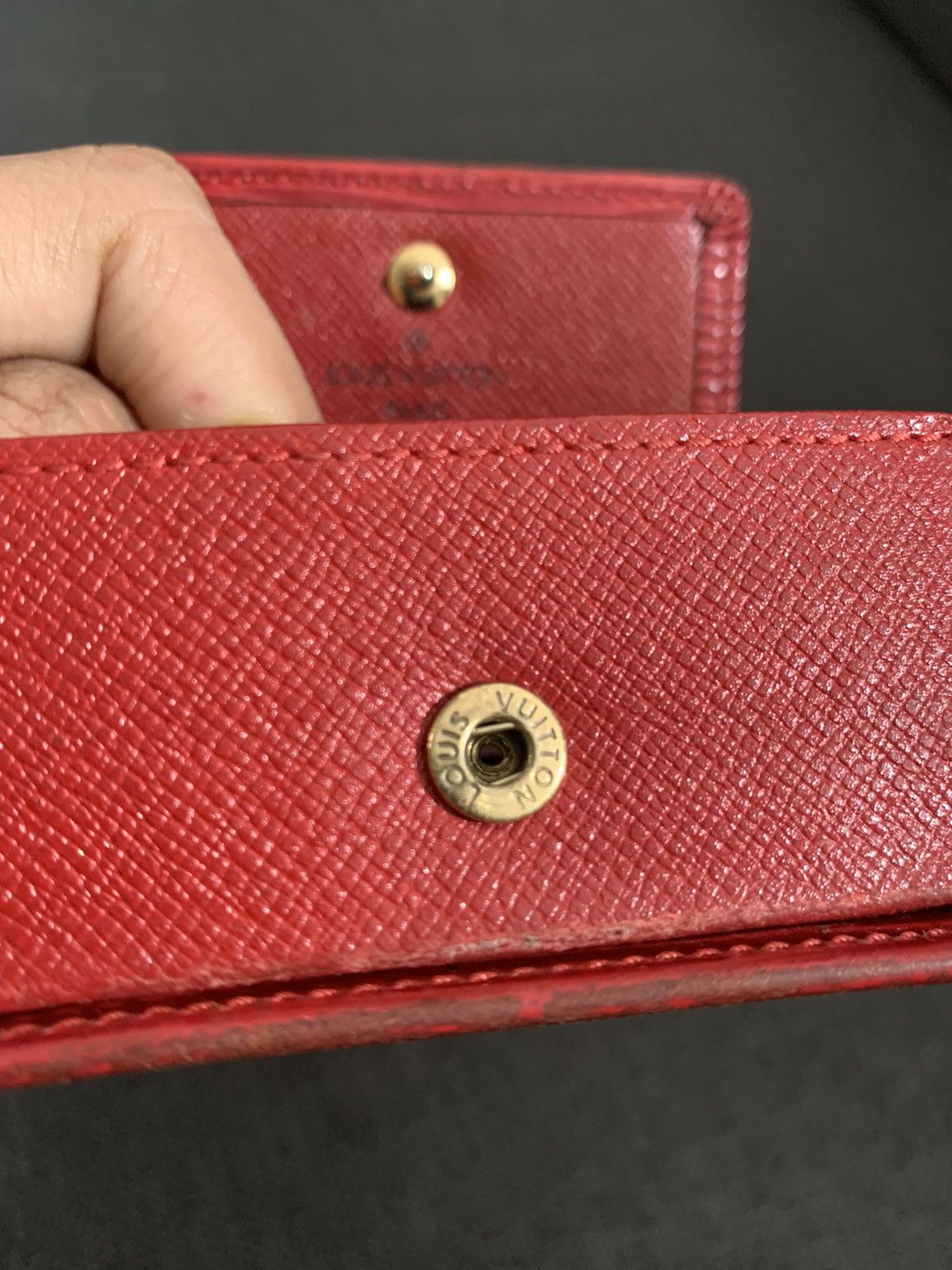 Louis Vuitton Coin Wallet Leather Red - 6