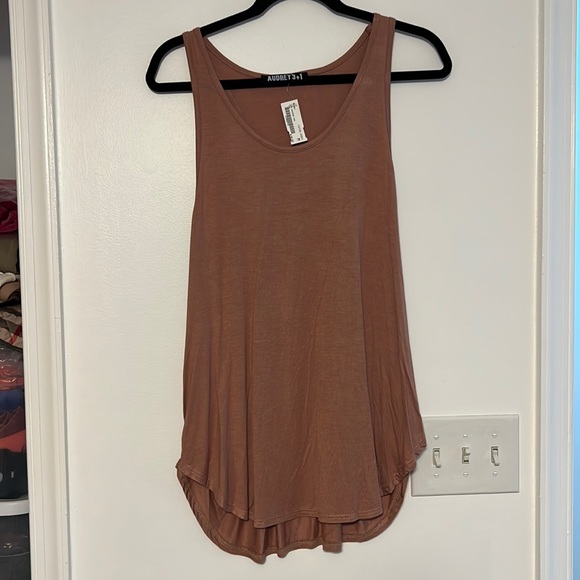 Audrey 3+1 Ribbed Drape Racerback Tank - 1