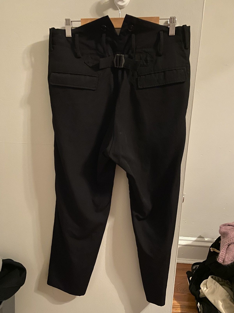Fishtail adjustable buckle suspender trousers - 1