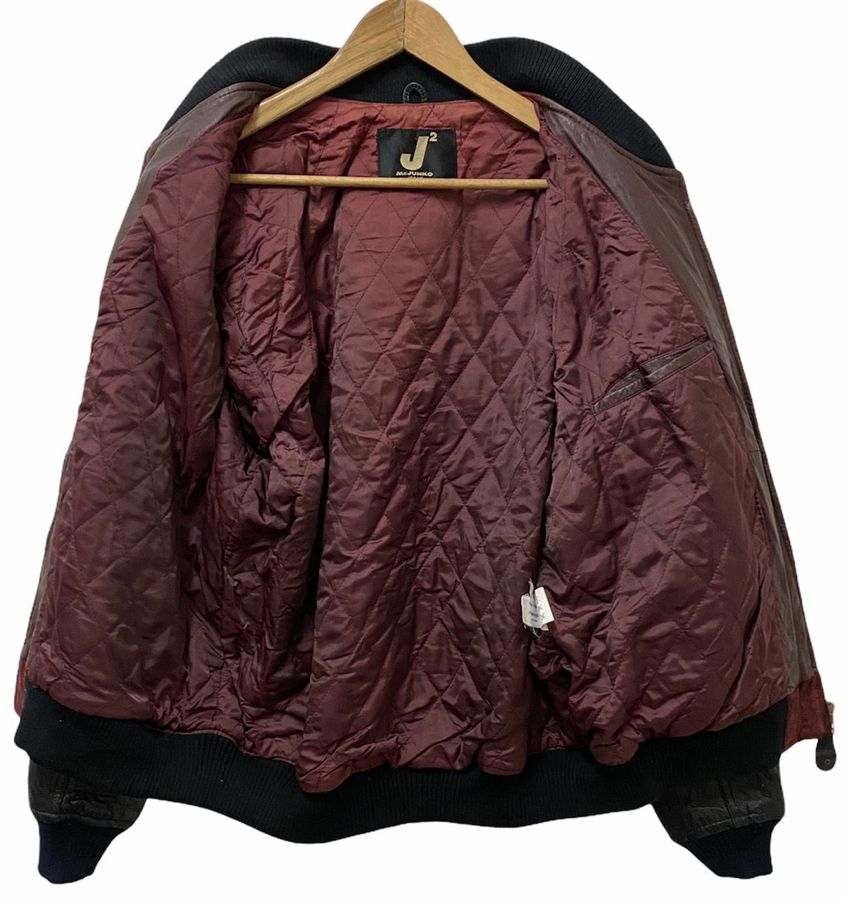 🔥Mr.Junko J2🔥Embroidery Big Logo Leather Jacket - 4