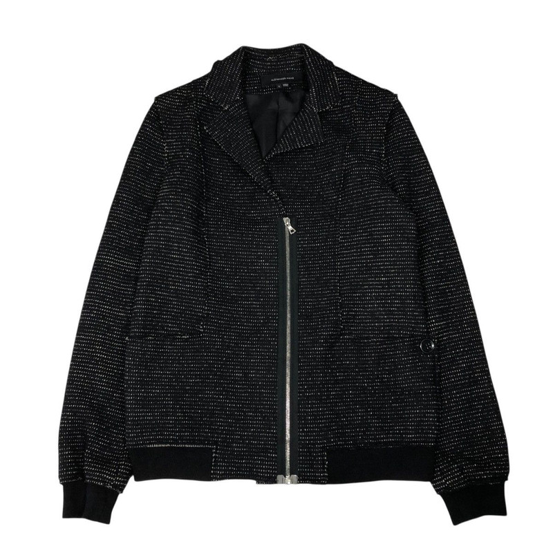 🔥ASYMETRICAL ZIPPER WOOL BOMBER JACKET ALEXANDER WANG - 1