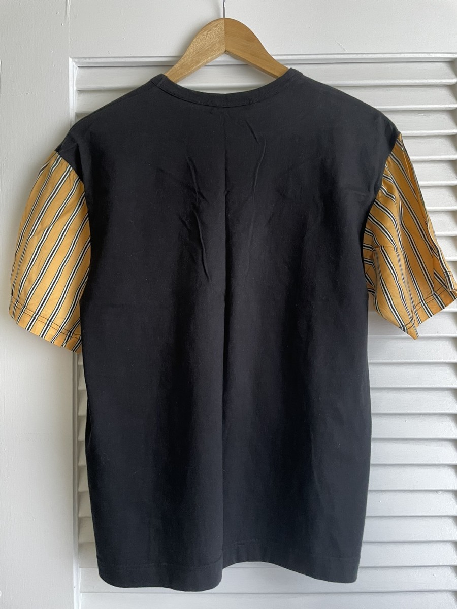 CDG Black Shirt Silk Sleeves Small - 2