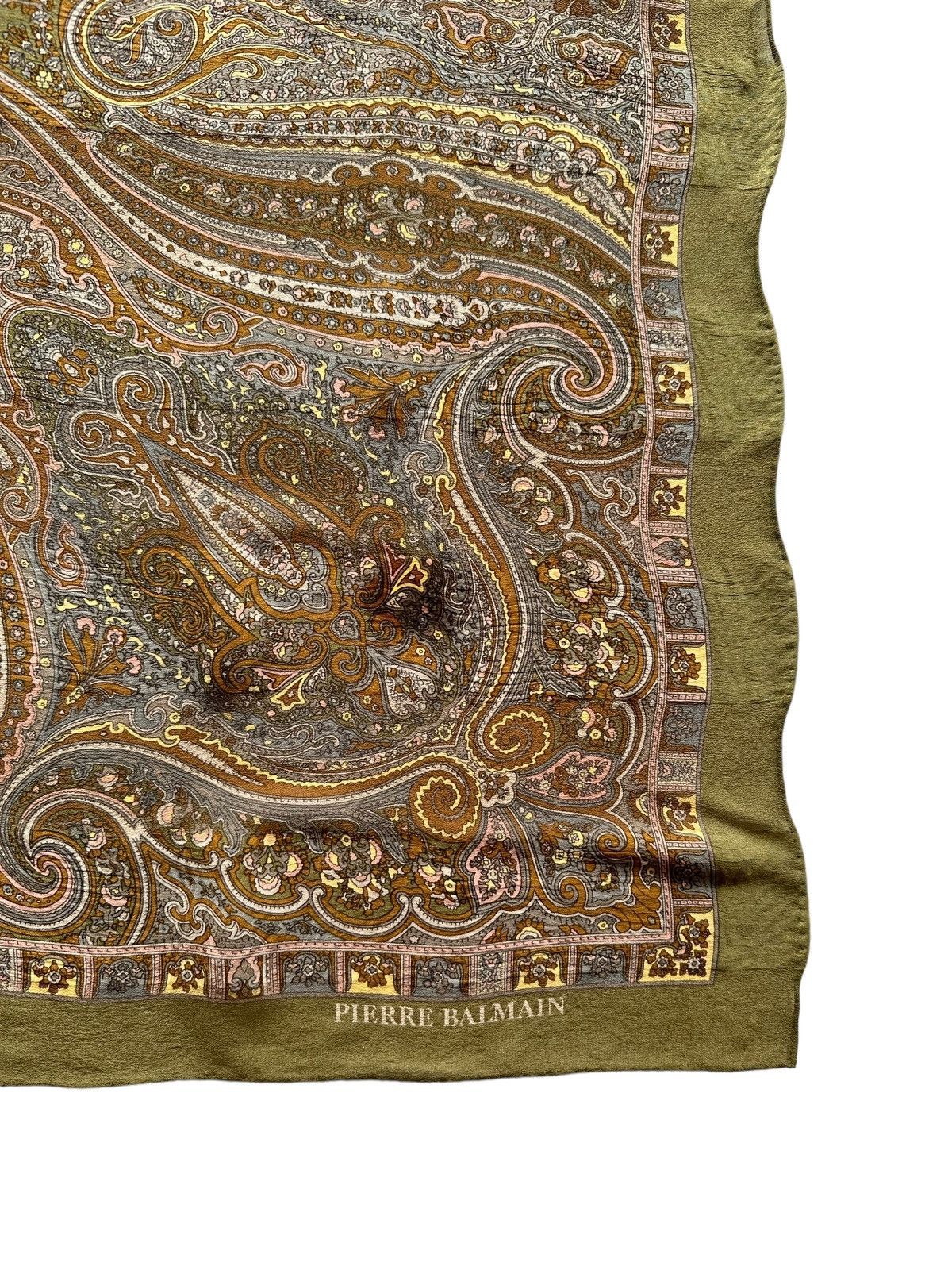 Vintage Silk Scarves Paisley Design - 7