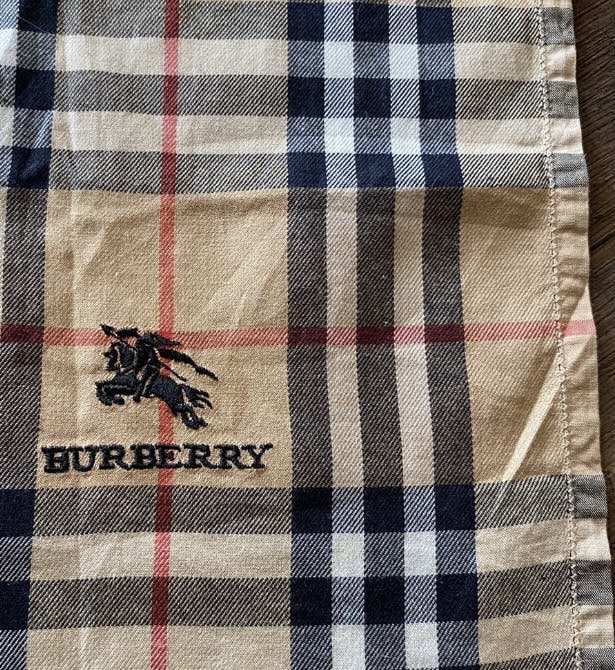 Authentic Burberry Nova Check Handkerchief Cotton - 9