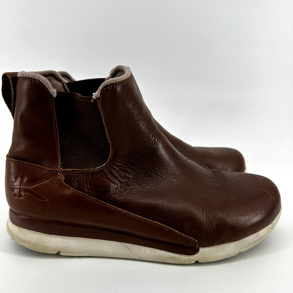 Kuru Luna Chelsea Boots Ankle Pull On Round Toe Leather Walnut Brown US 9.5M - 3
