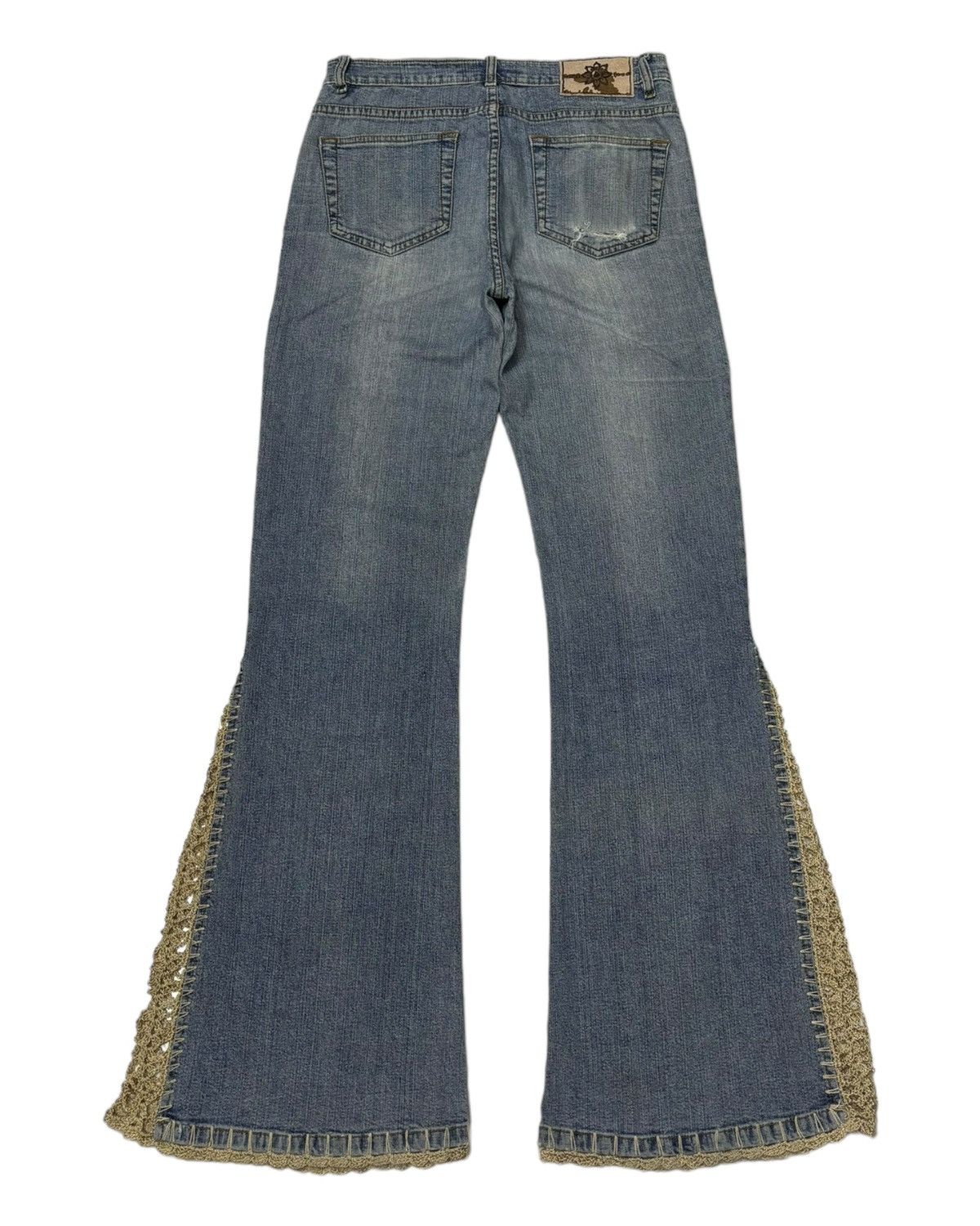 Designer - Vintage Flared Jeans Toco Toco Crochet Bootcut Jeans - 2
