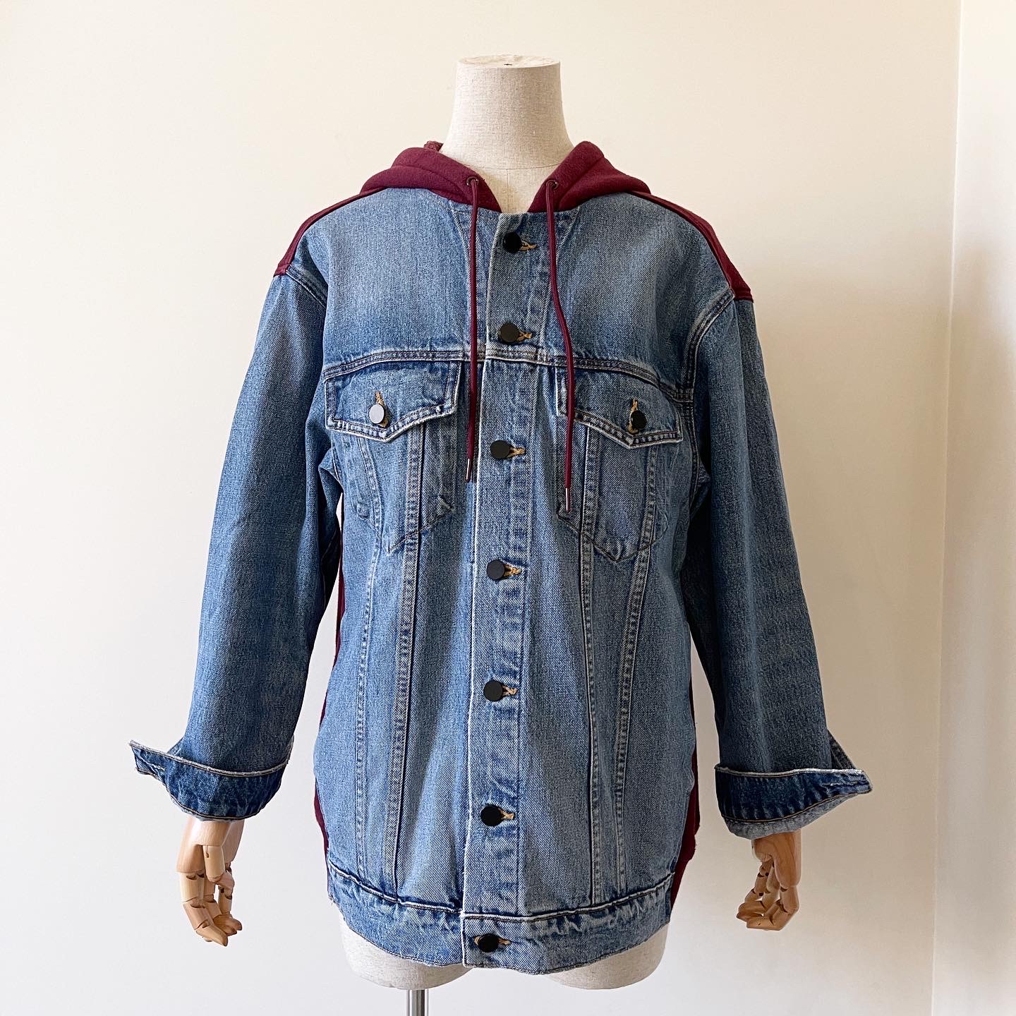 Denim X Alexander Wang hooded denim jacket  - 1