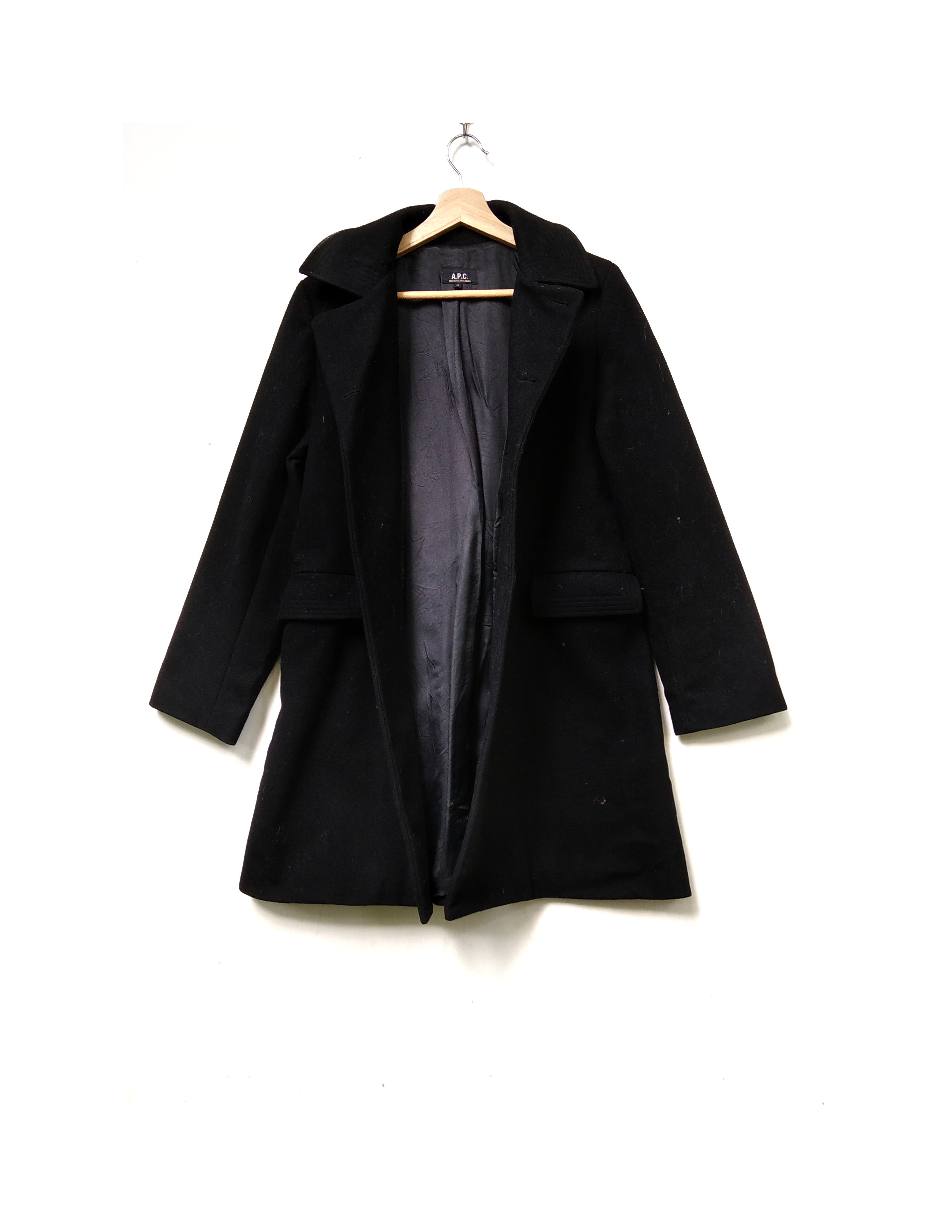 Vintage A.P.C Made in France Laine Wool Trench Jacket - 2