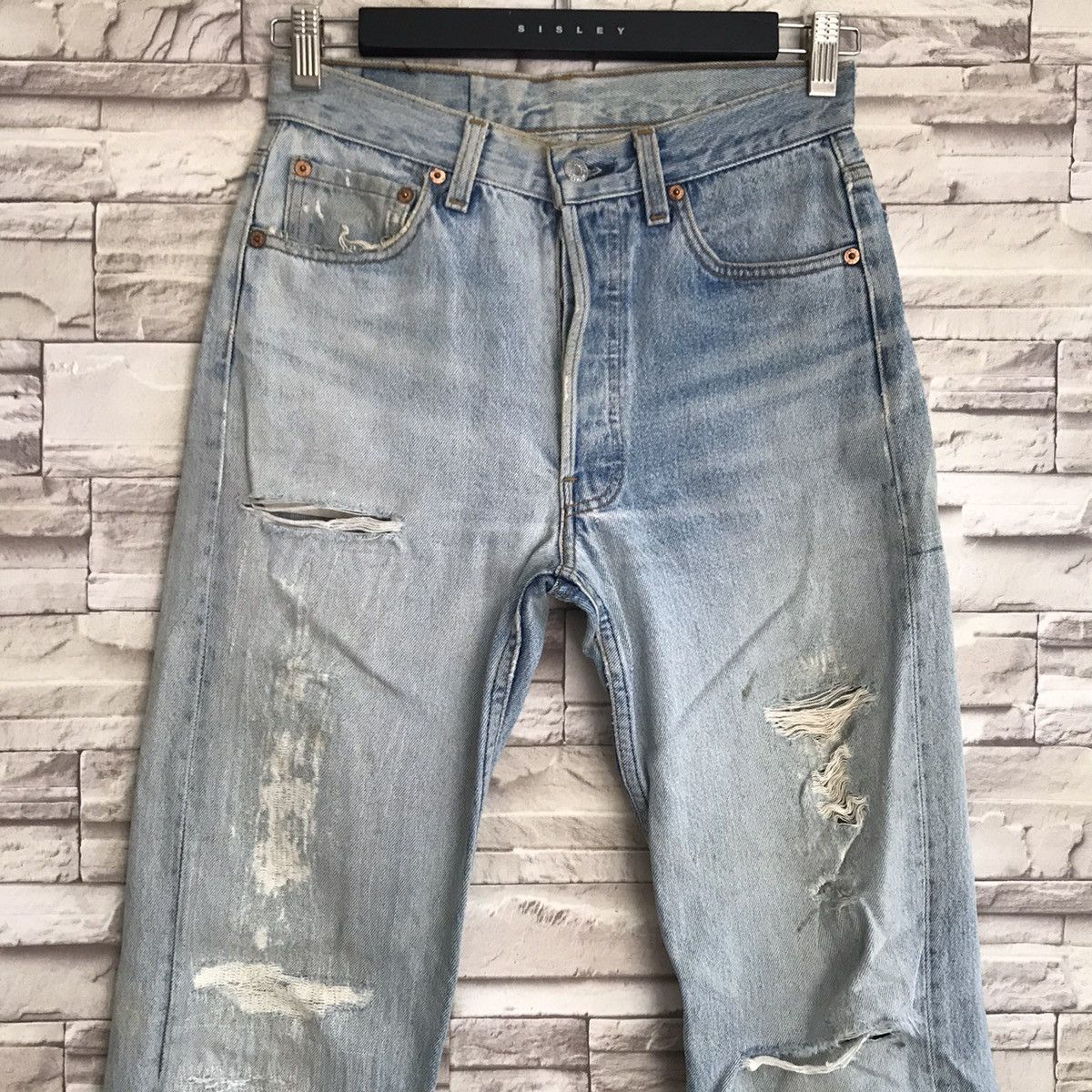 Vintage 80s Levis 501 Distressed Butler Jeans Made in USA - 4