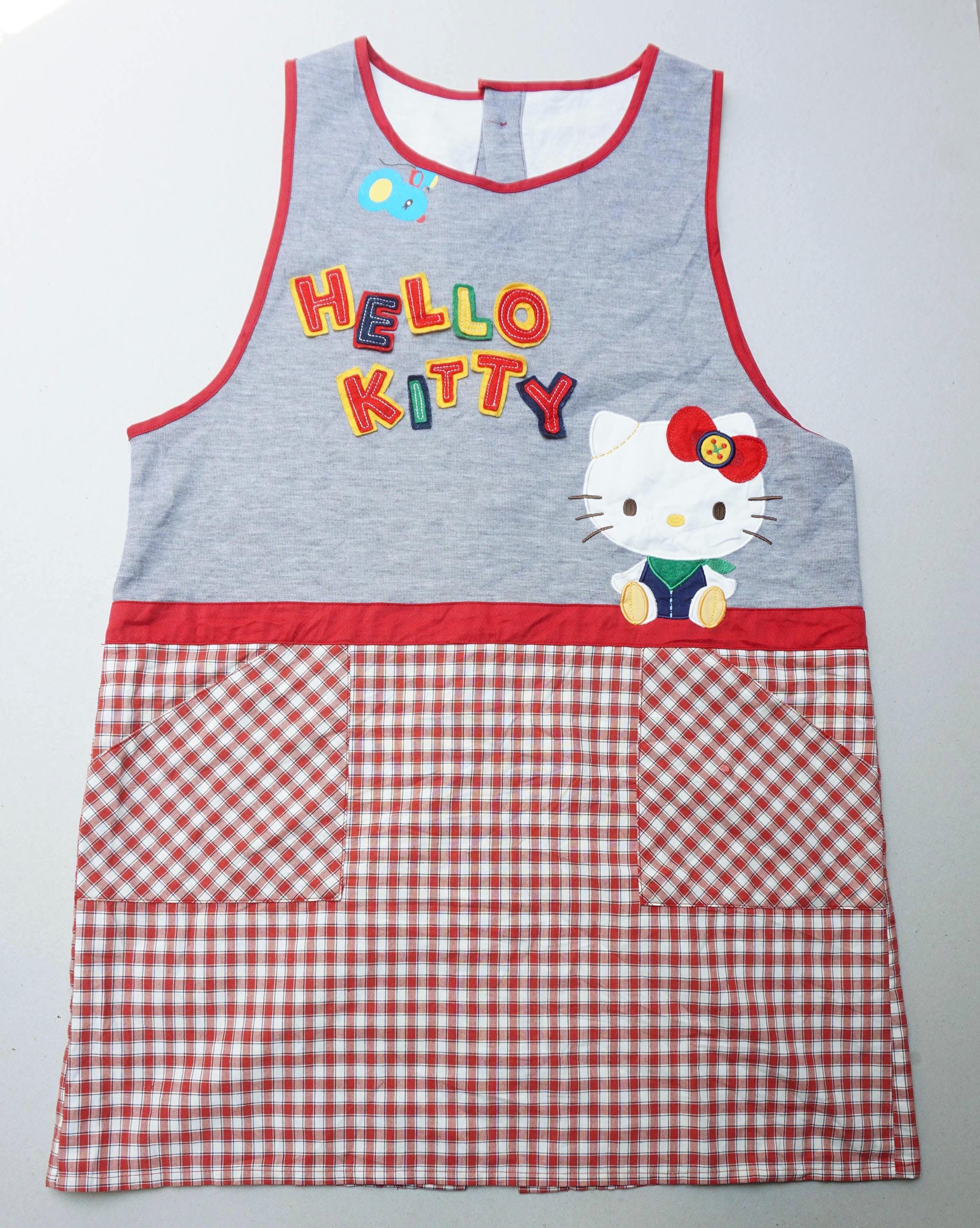 Japanese Brand - HELLO KITTY Patchwork & Checkered Apron - 3