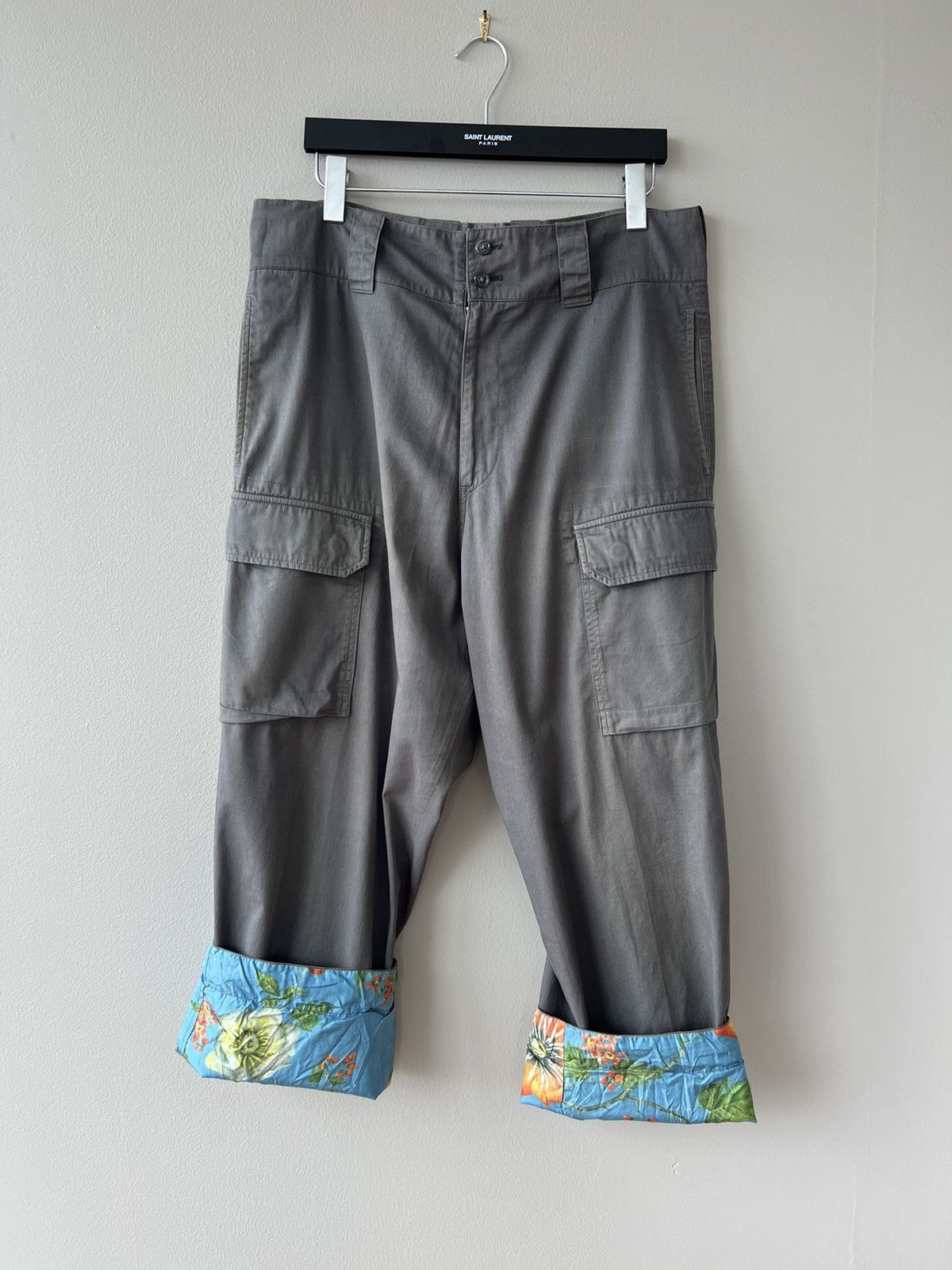 00s Floral-Lined Cargo Trousers - 12