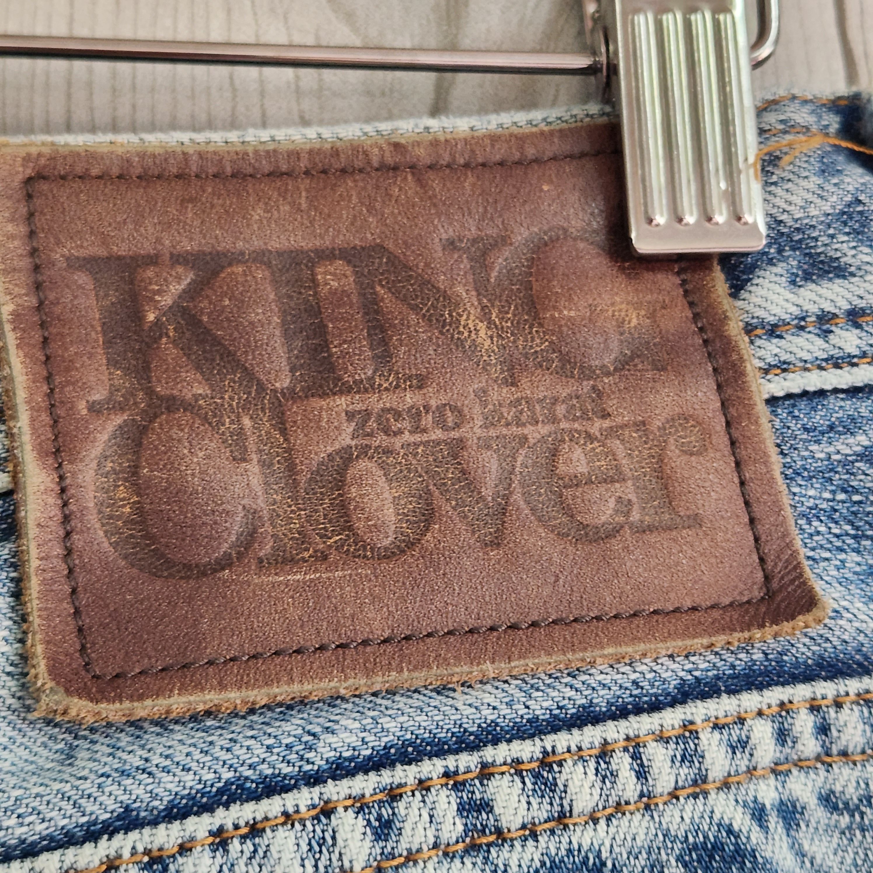 Vintage King Clover Zero Karat Distressed Denim Jeans Japan - 9