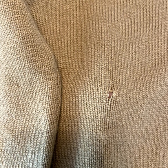 Celine Sweater 100% Cashmere Knit Pullover Long Sleeve Carmel Brown Small - 4