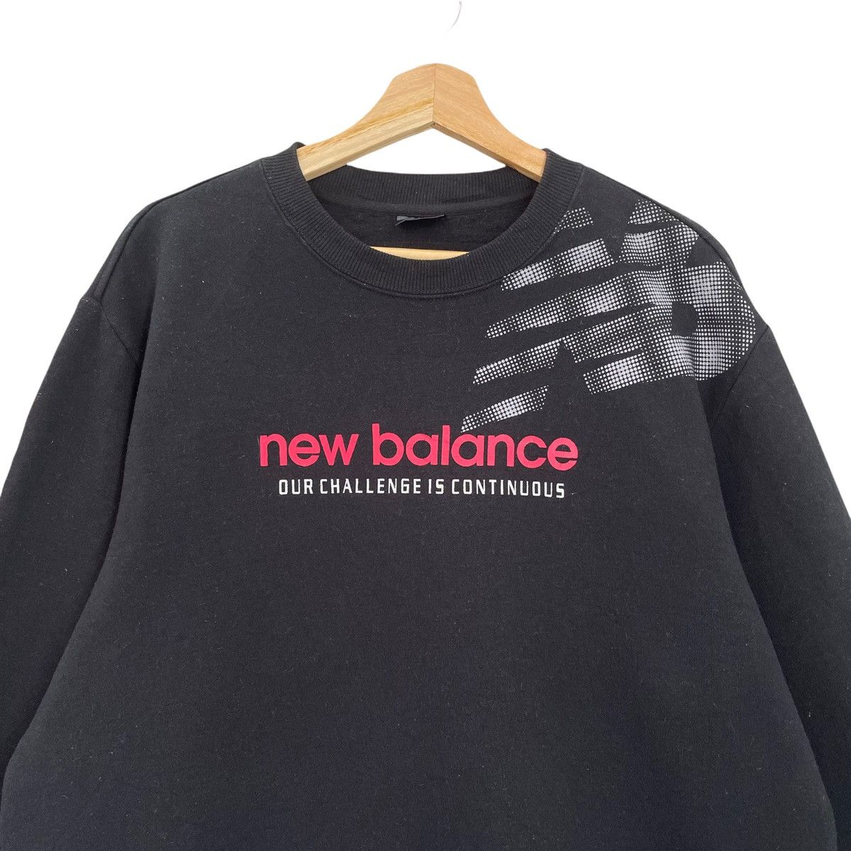 Vintage New Balance Spellout Logo Pullover Sweatshirt Size M - 4