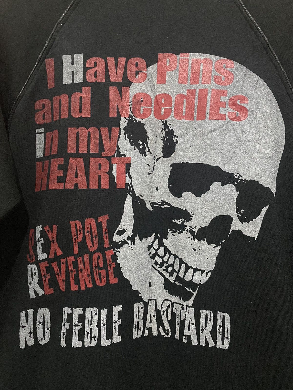 If Six Was Nine - Sex Pot Revenge Punk Skull Button Up Cotton Jacket Fit S - 4