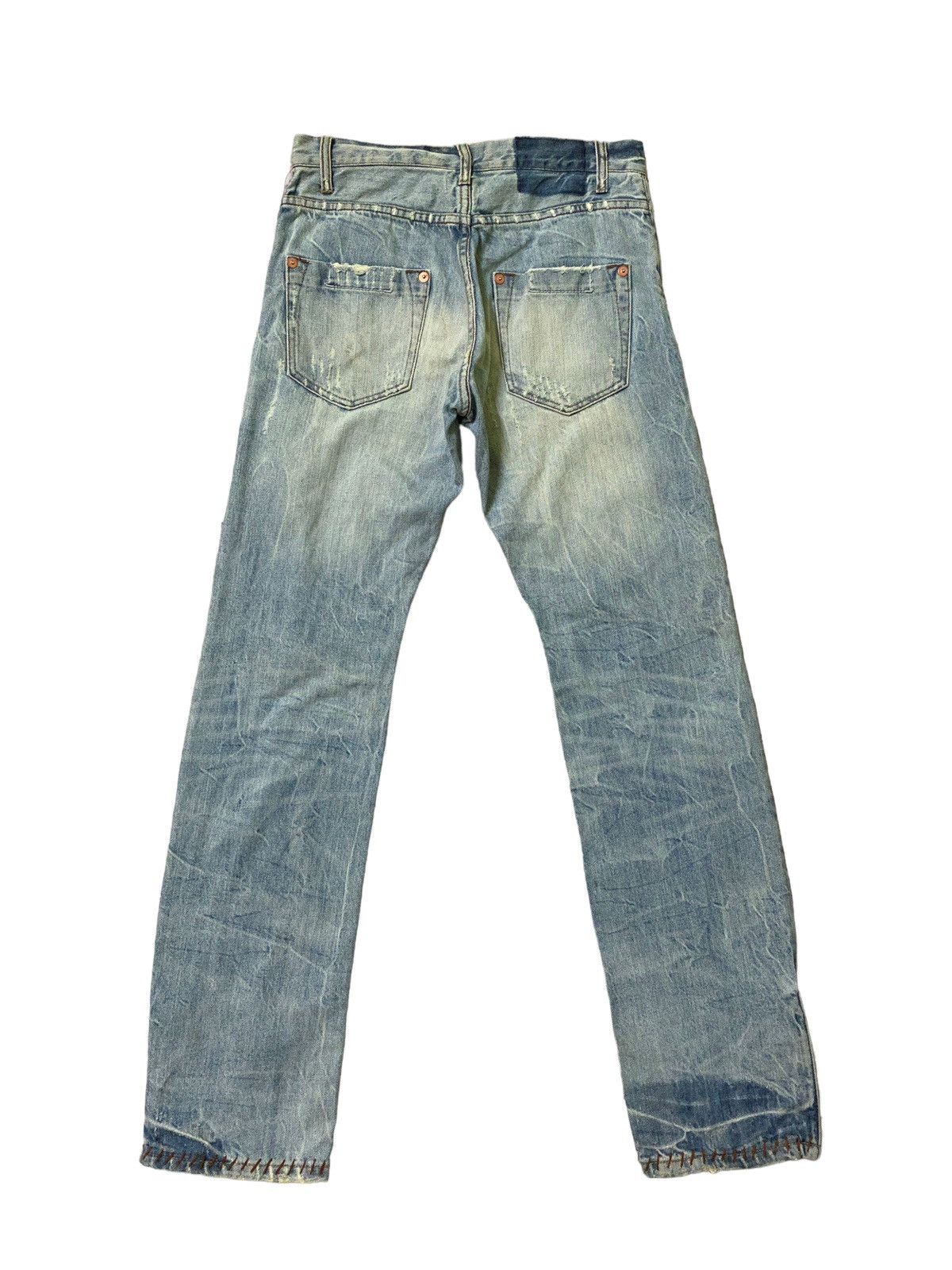 Distressed Denim - Distressed Japan Denim Zipper Custom Denim Jeans - 2