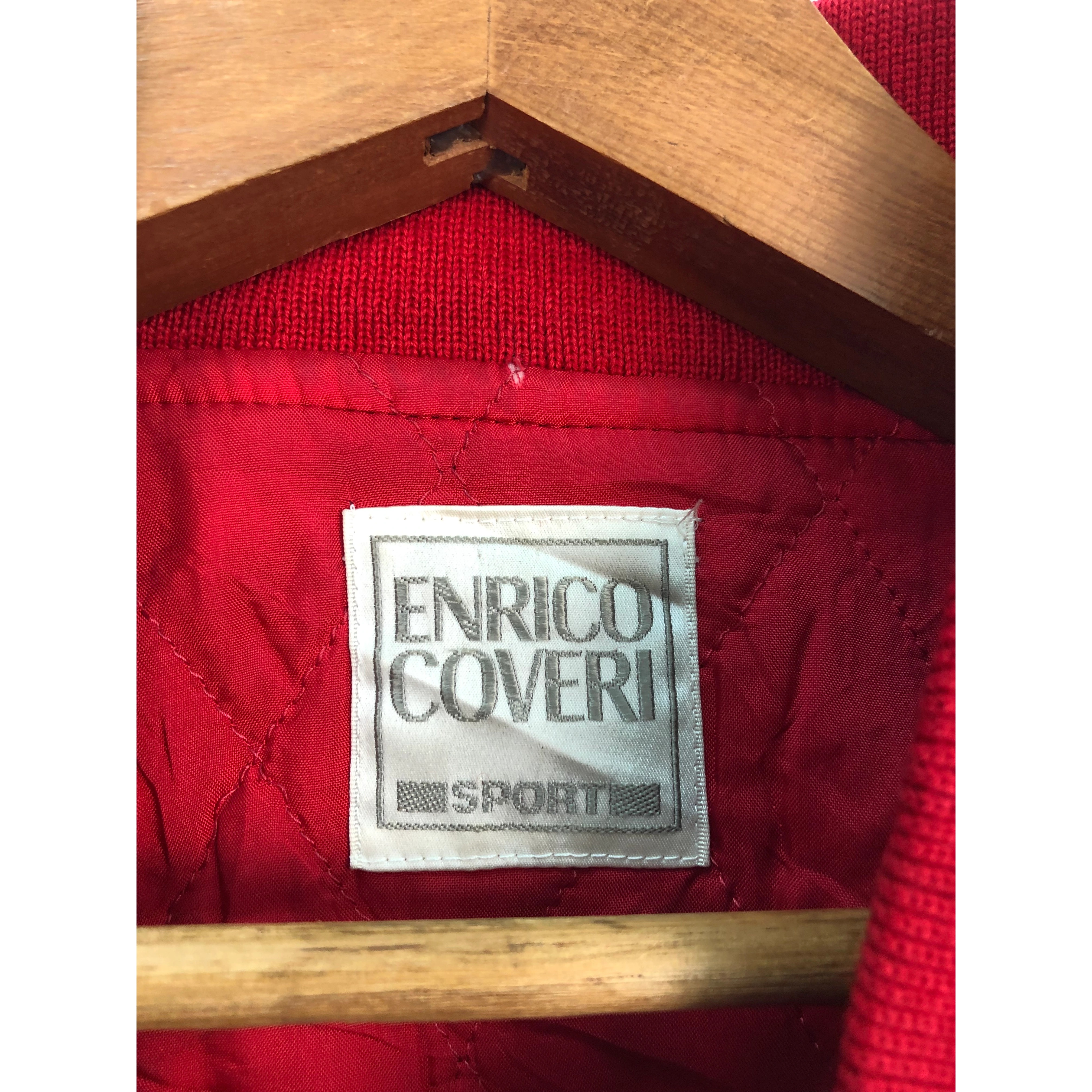 Vintage - Vintage Encico Coveri Bomber Wool Jacket Red - 7