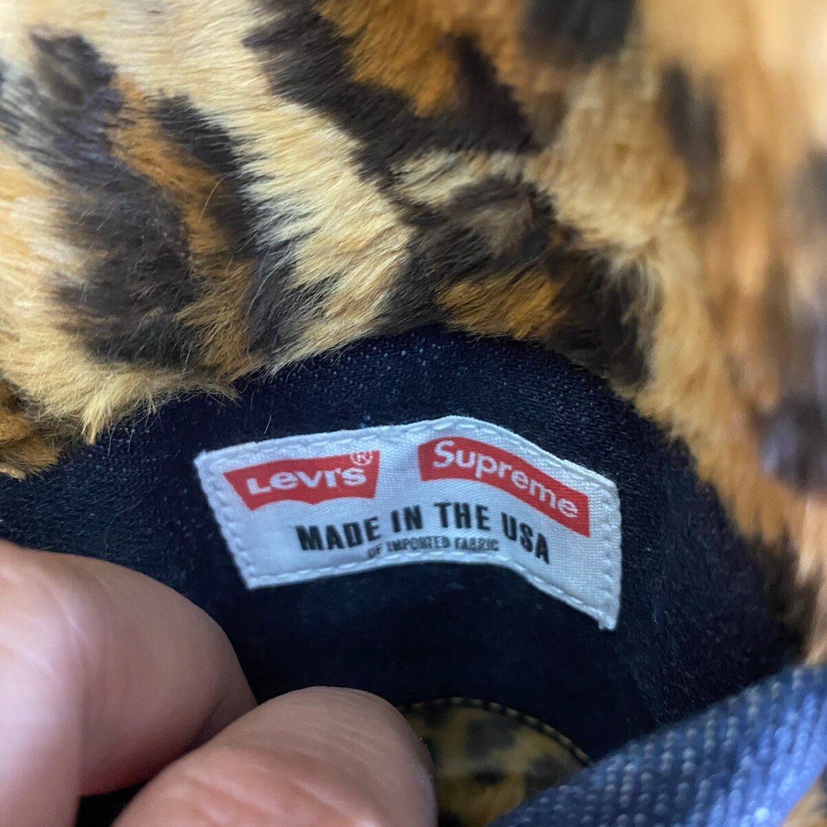 Supreme x Levi's RAW Leopard Denim Jacket S Size - 15