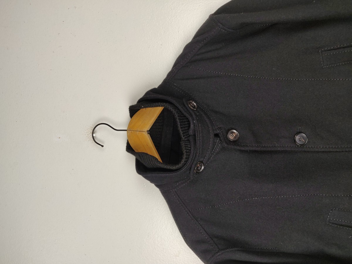 Cashmere & Wool - Wool Button Heavy Jacket Winter Season - 3