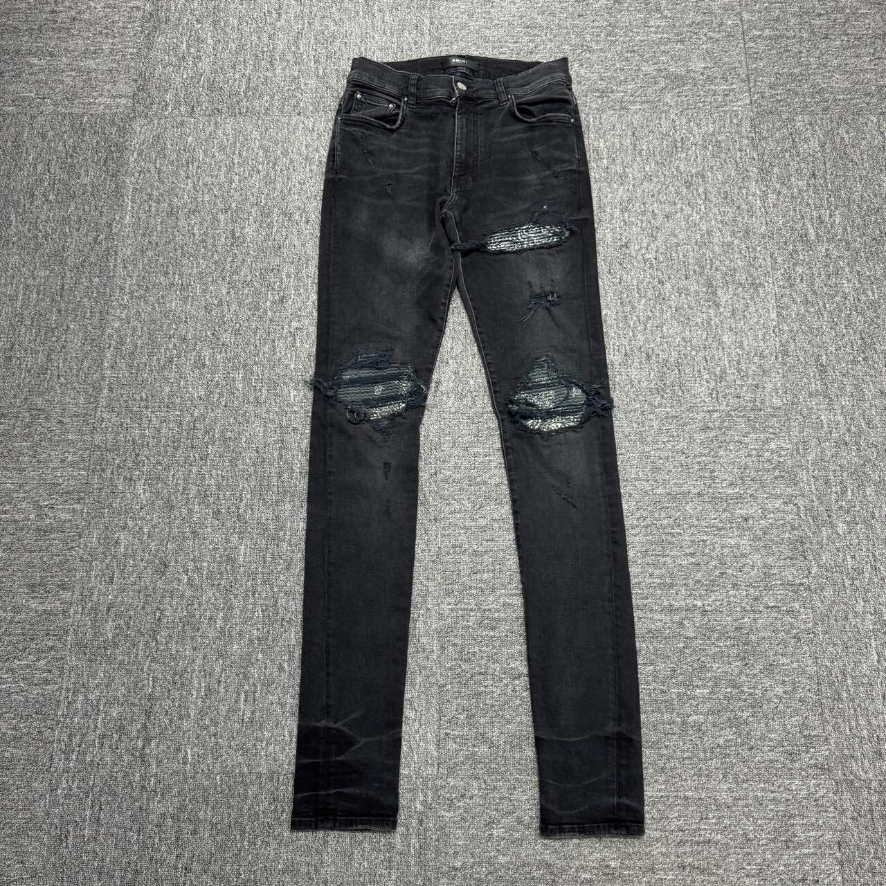 Amiri Bandana Distressed Jeans - 1
