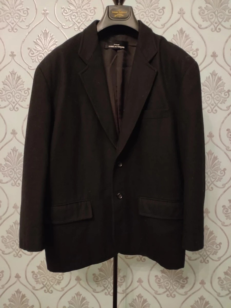 ARCHIVE ! CDG TRICOT round shoulders short blazer - 1
