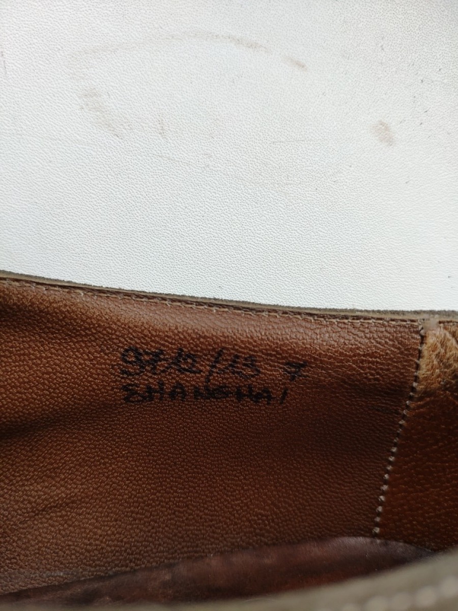 NEW ! Shanghai Vintage Suede Buckle Loafer in olive color. - 5