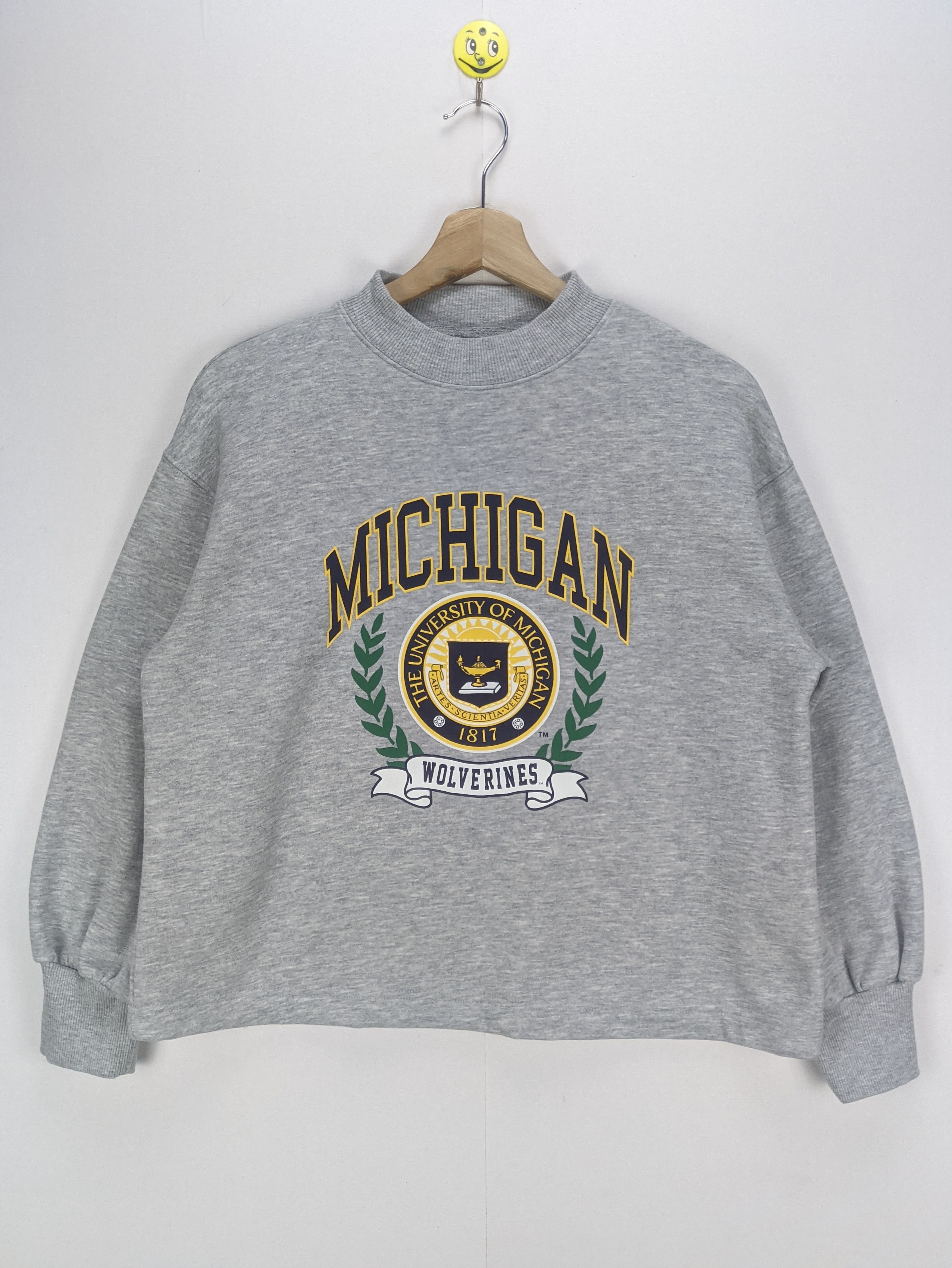 Japanese Brand - Steals🔥Cropped Sweatshirt University of Michigan - 1