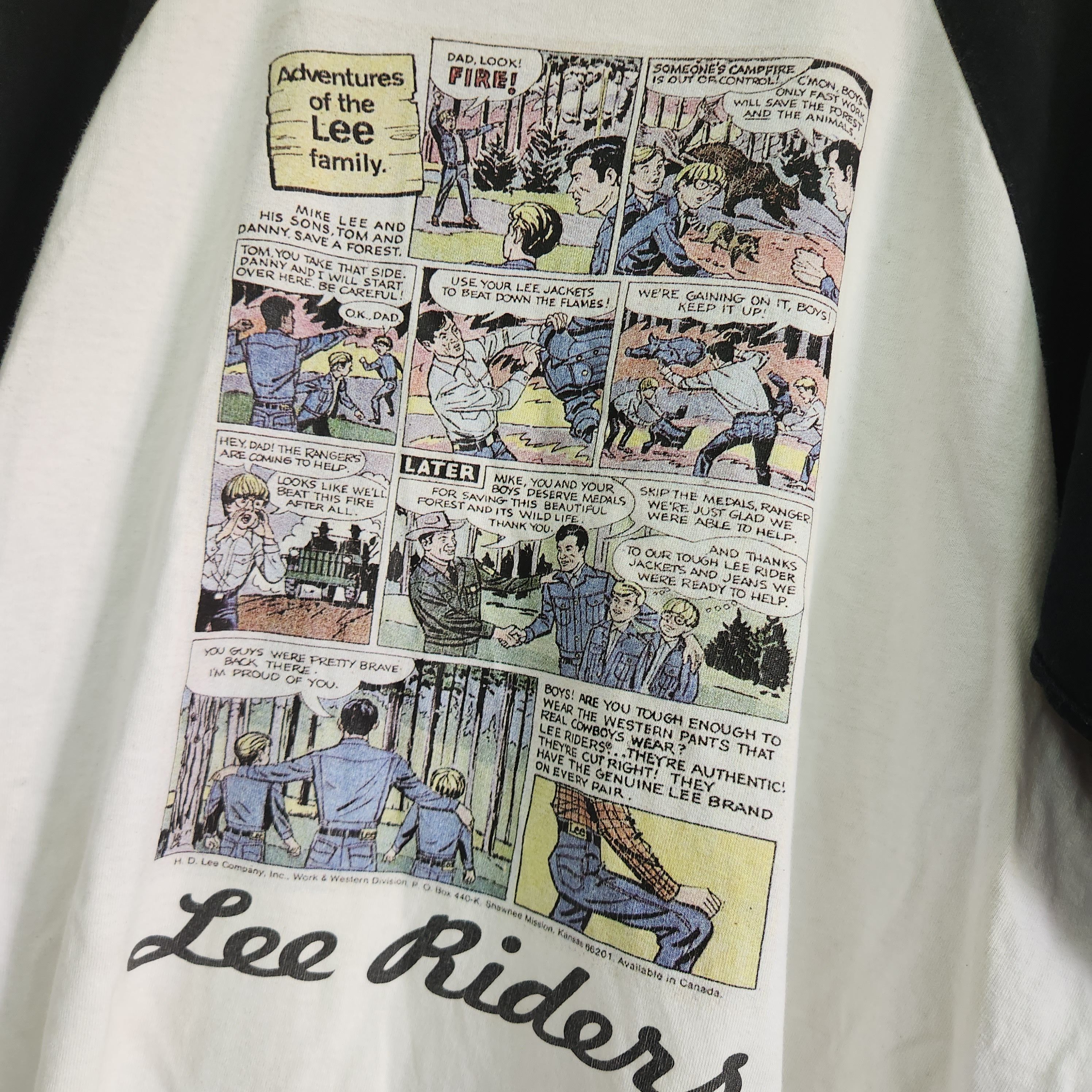 Vintage 1999 Lee Riders Japan Raglan TShirt - 5