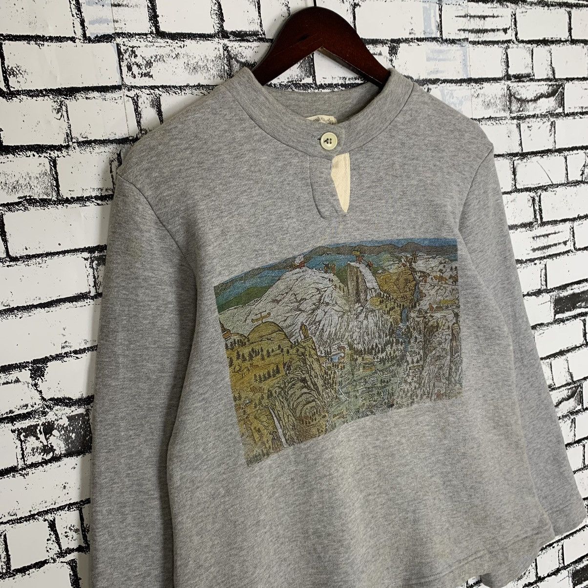 Vintage Graphic Art Design Hulf Zip Sweatshirt - 5